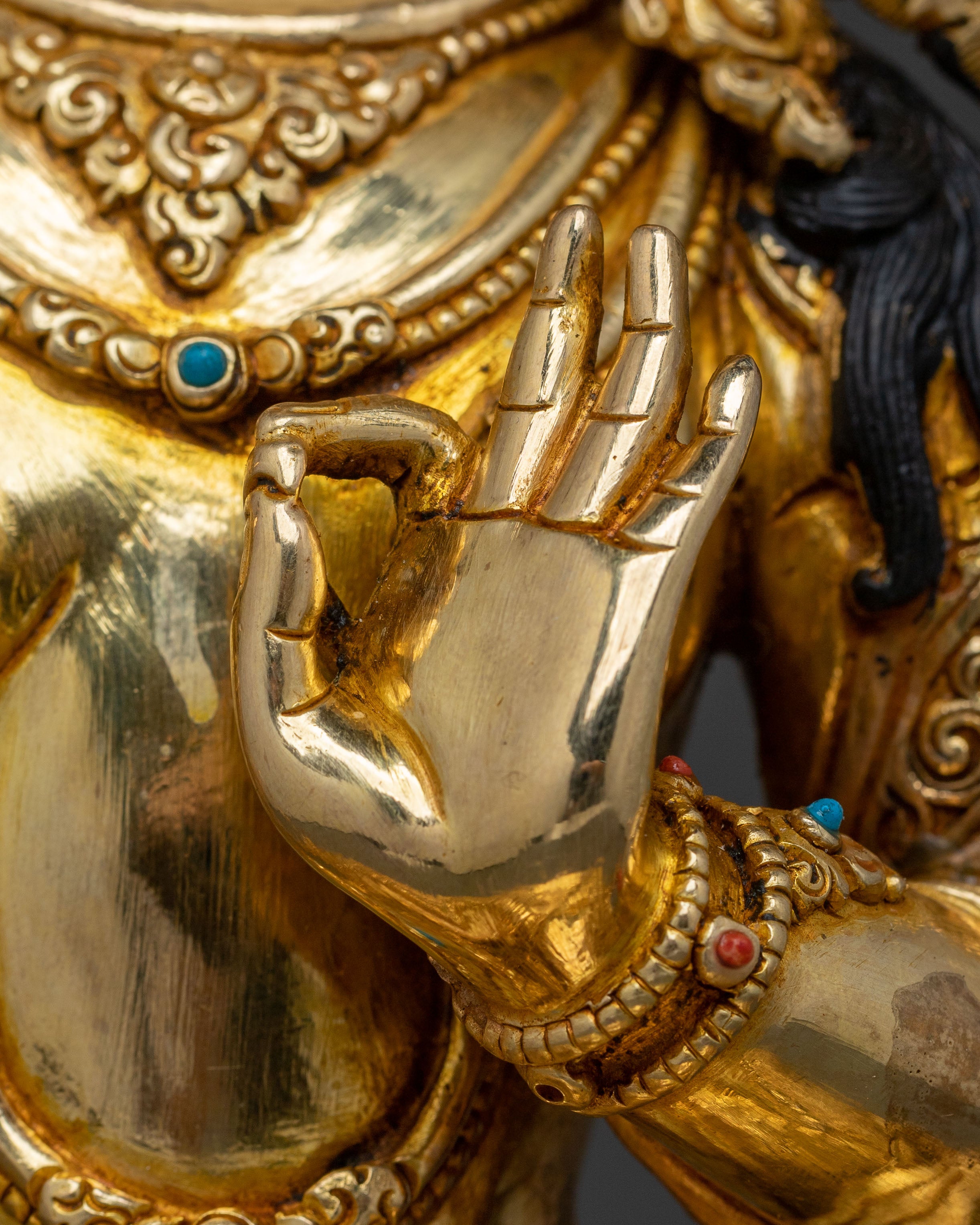 Manjushri Statue of Supreme Wisdom | 24K Gold Glided
