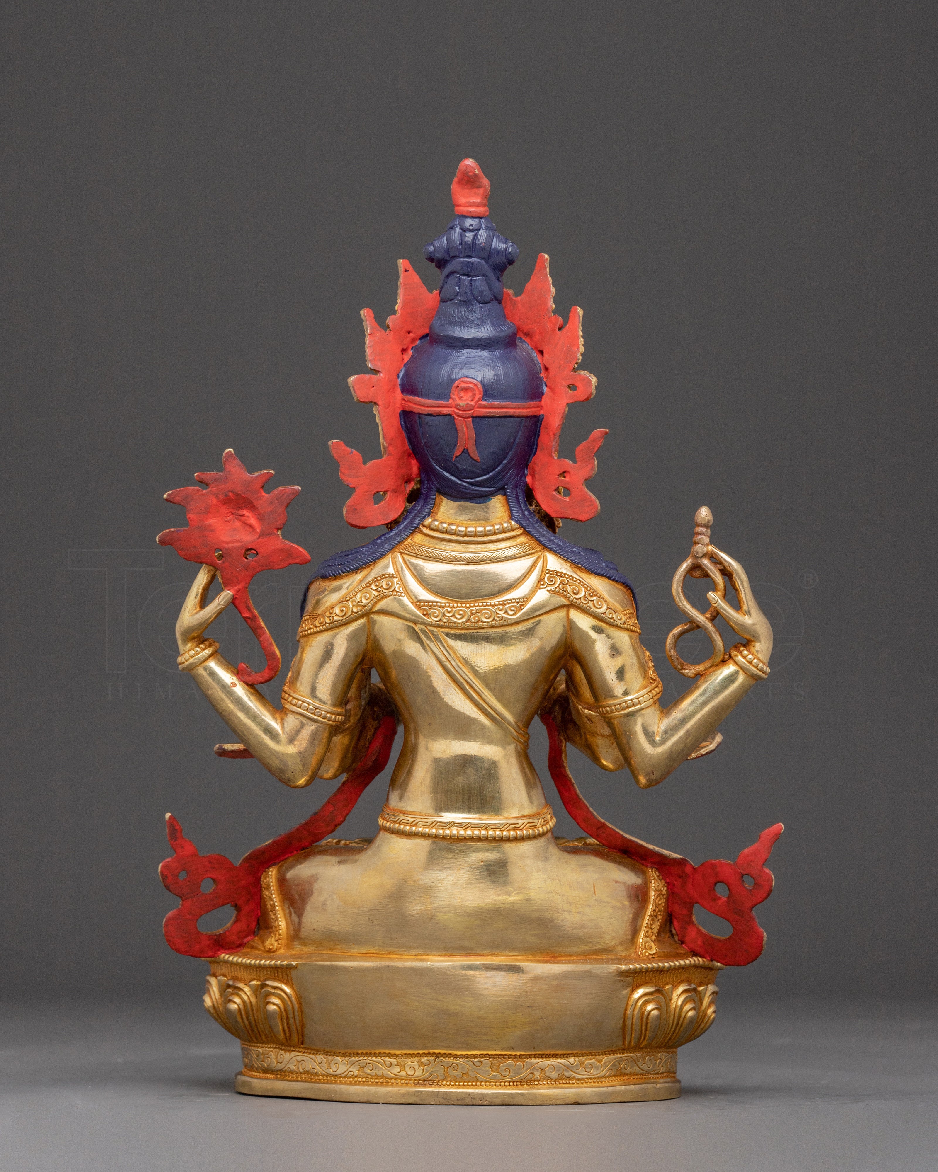 Bodhisattva Chenrezig Golden Statue | Handmade in Nepal