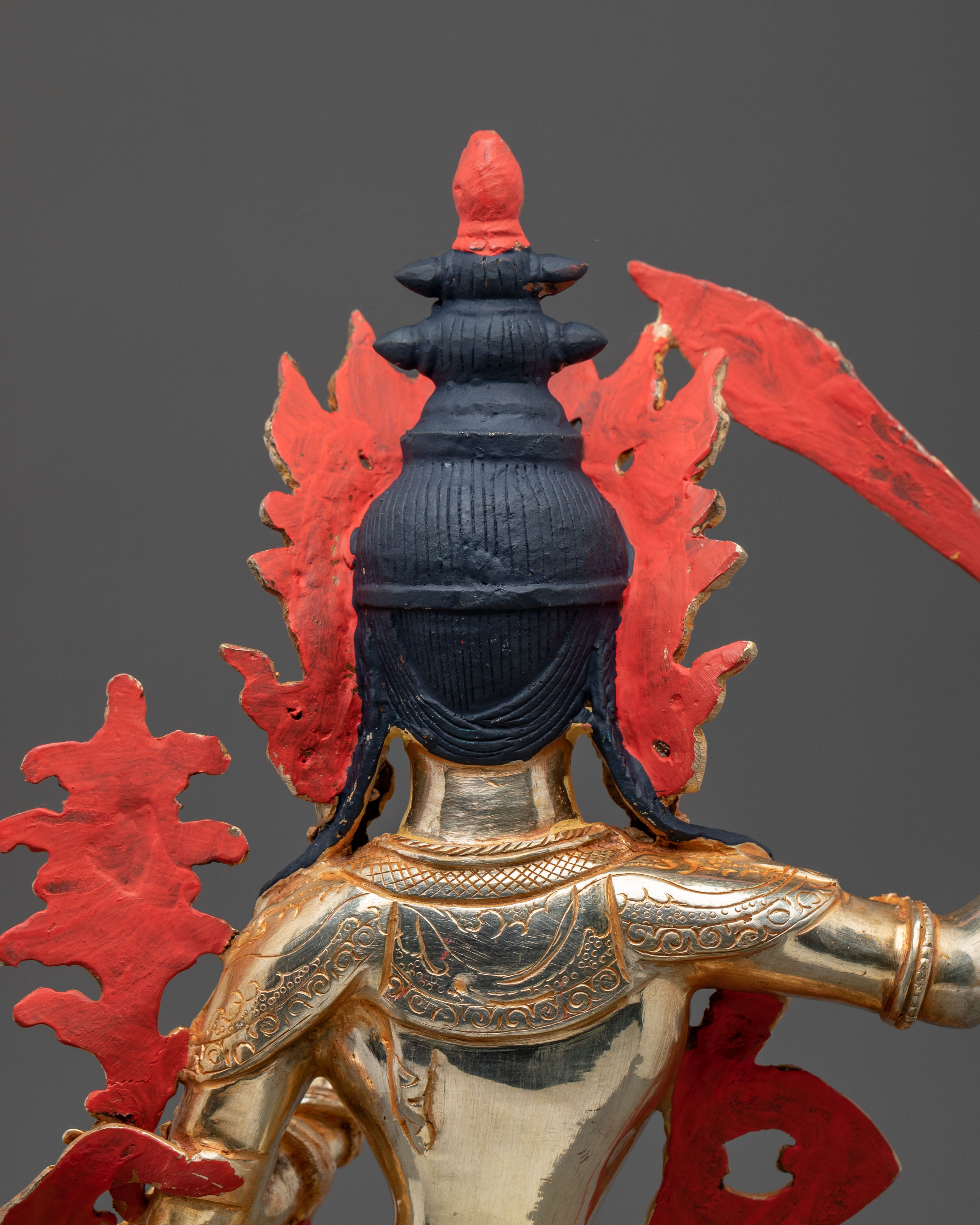 Manjushri 24K Gold Plated Sculpture | Altar Decor