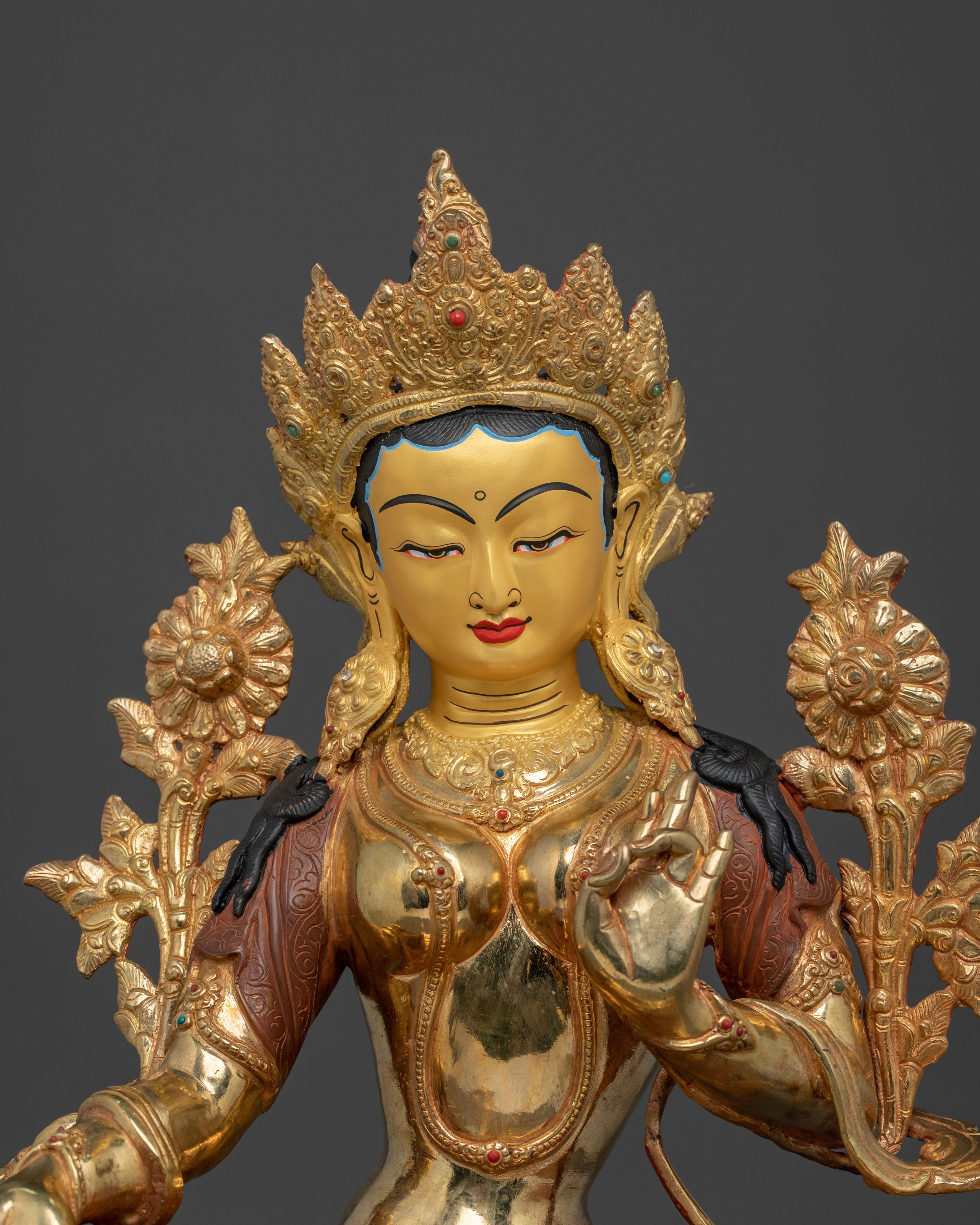 Green Tara Spiritual Statue | Home Shrine Decor