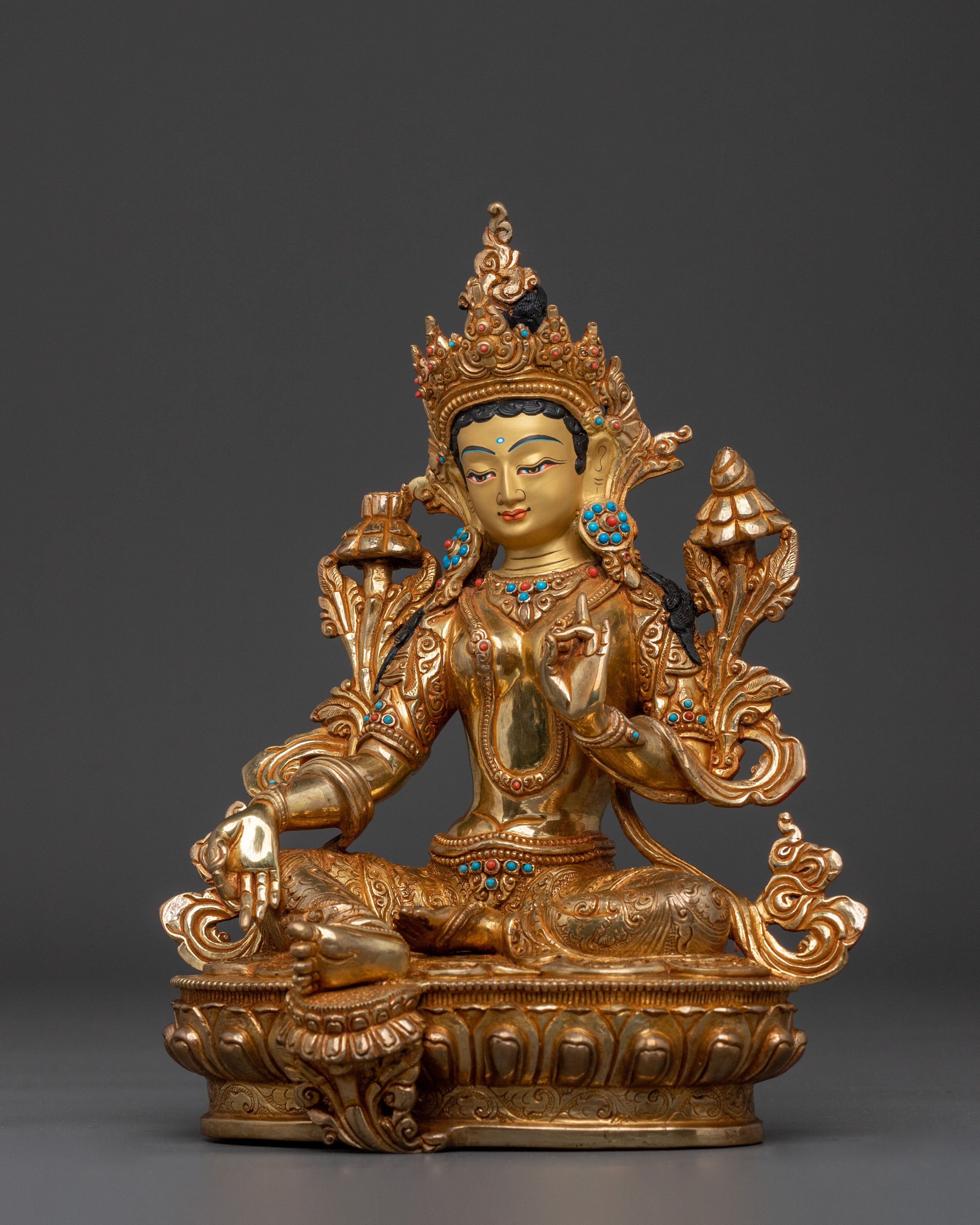 Green Tara Figurine | Goddess of Compassion