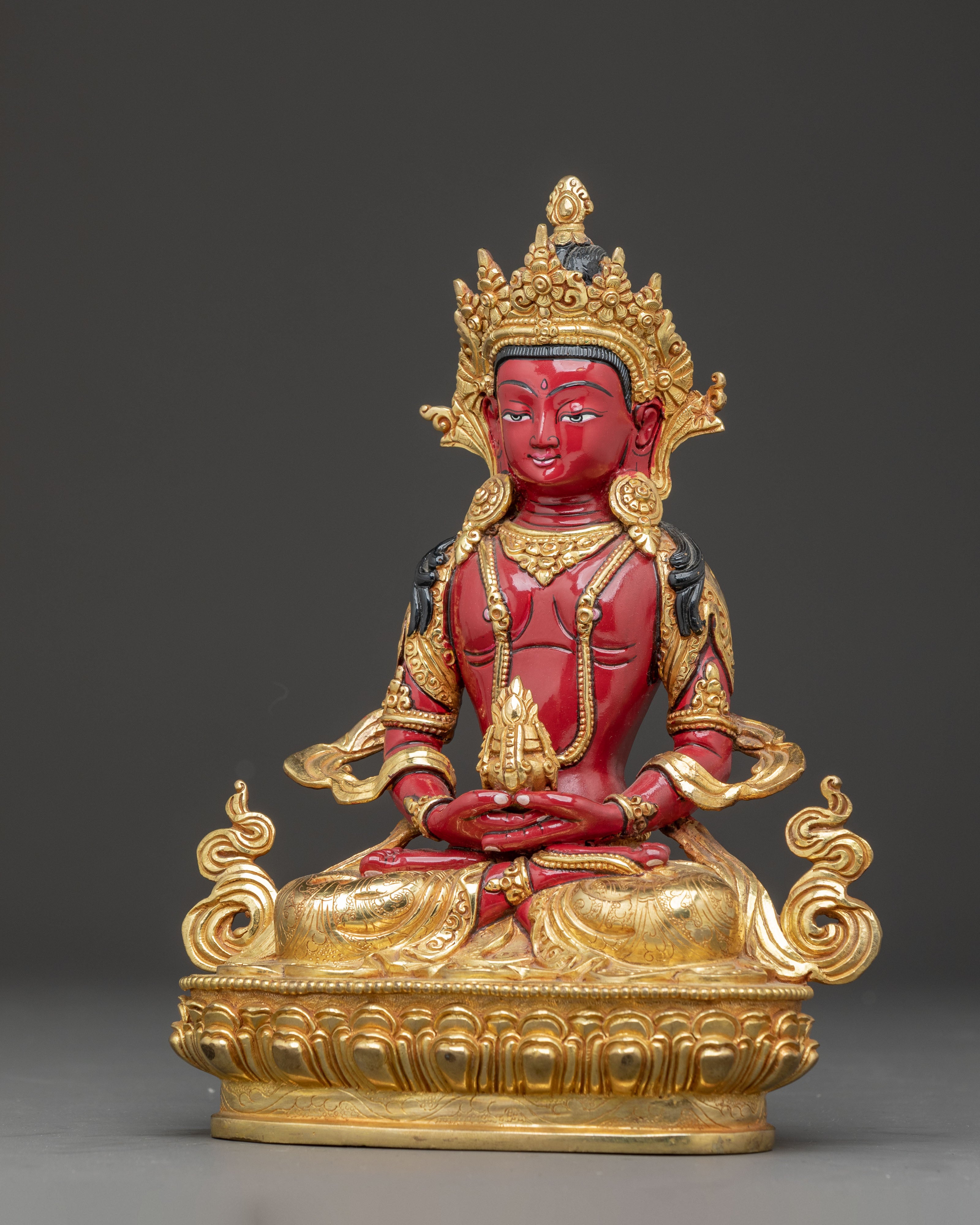 Golden Statue of Bodhisattva Amitayus | Symbol of Longevity