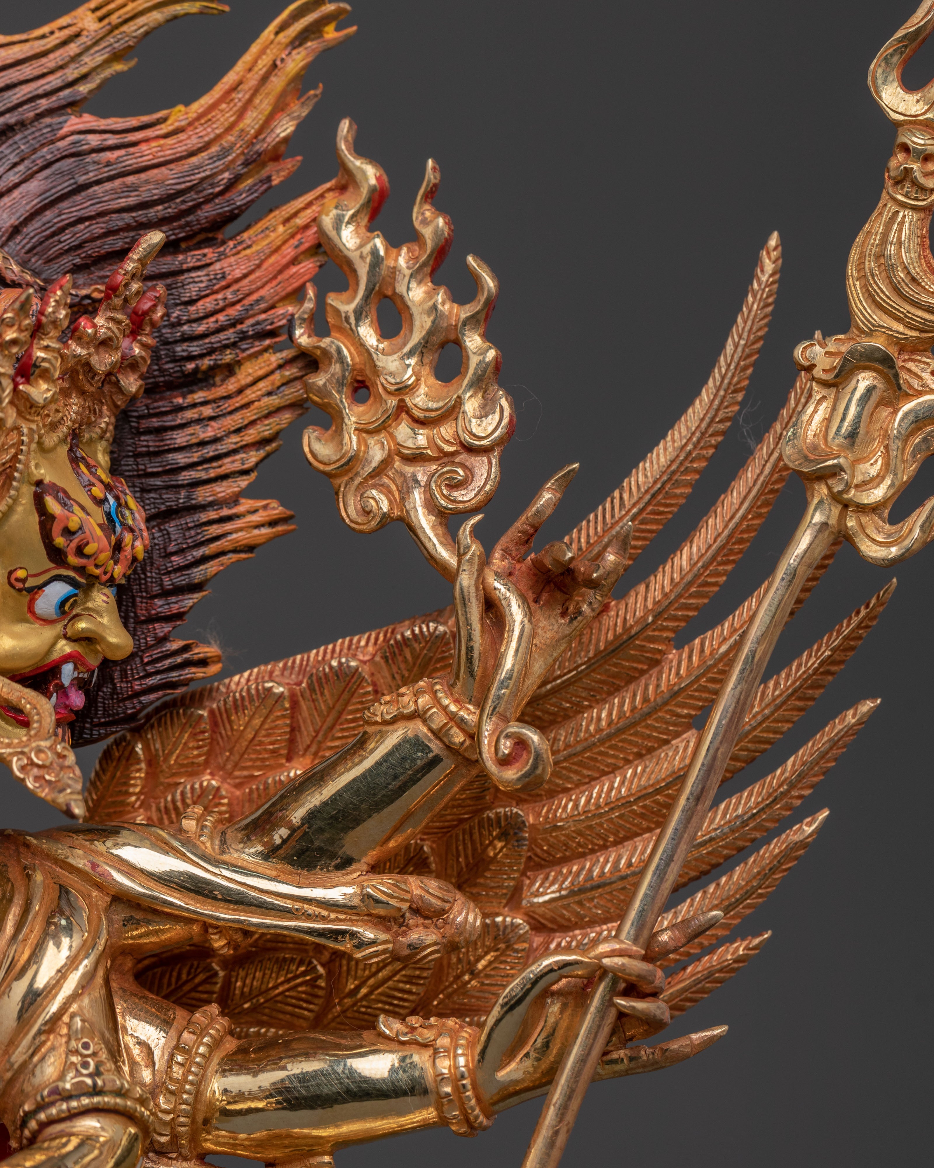 Vajrakilaya Statue – Handcrafted 24K Gold Gilded