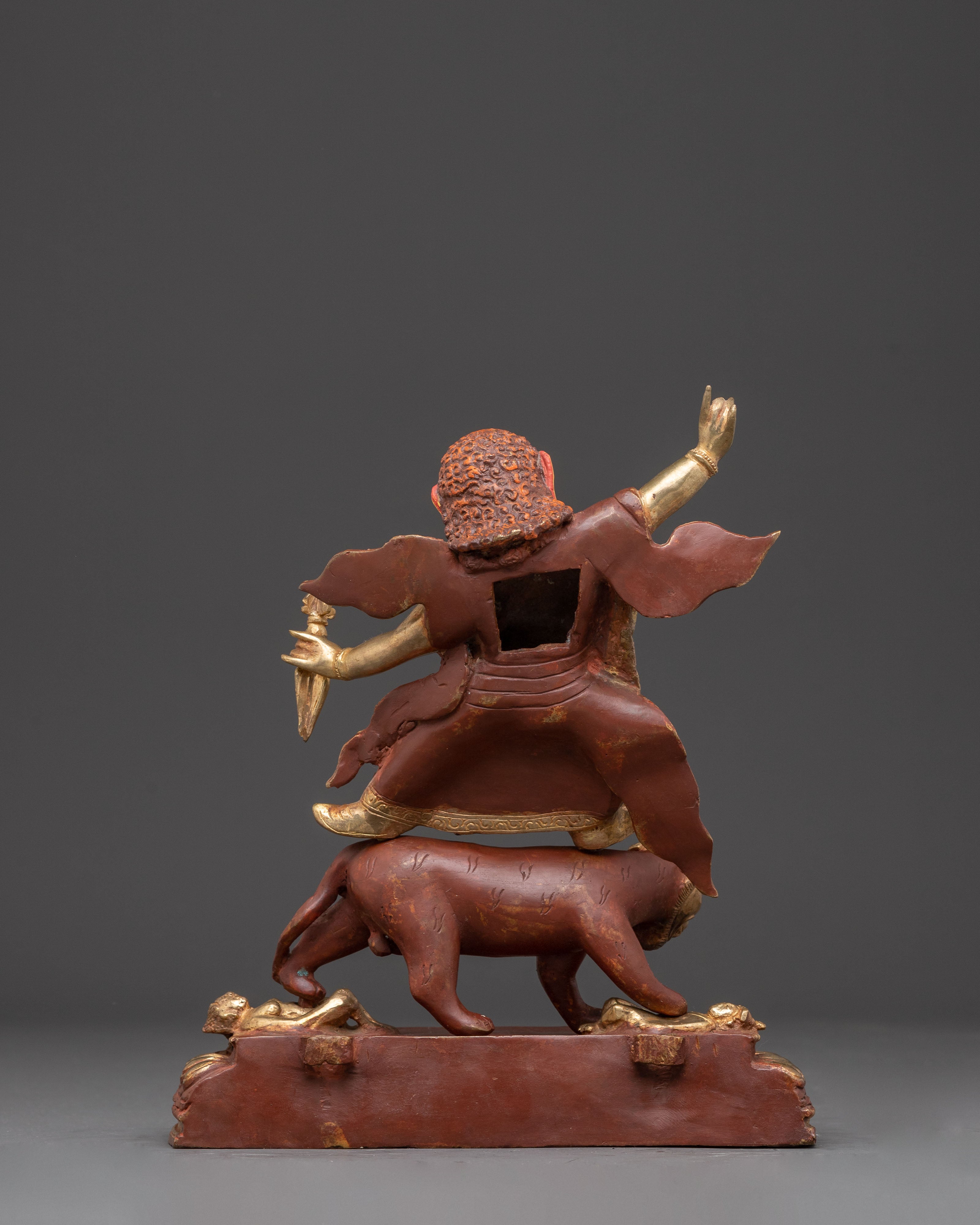 Handmade Golden Dorje Drolo Statue | Wrathful Protector