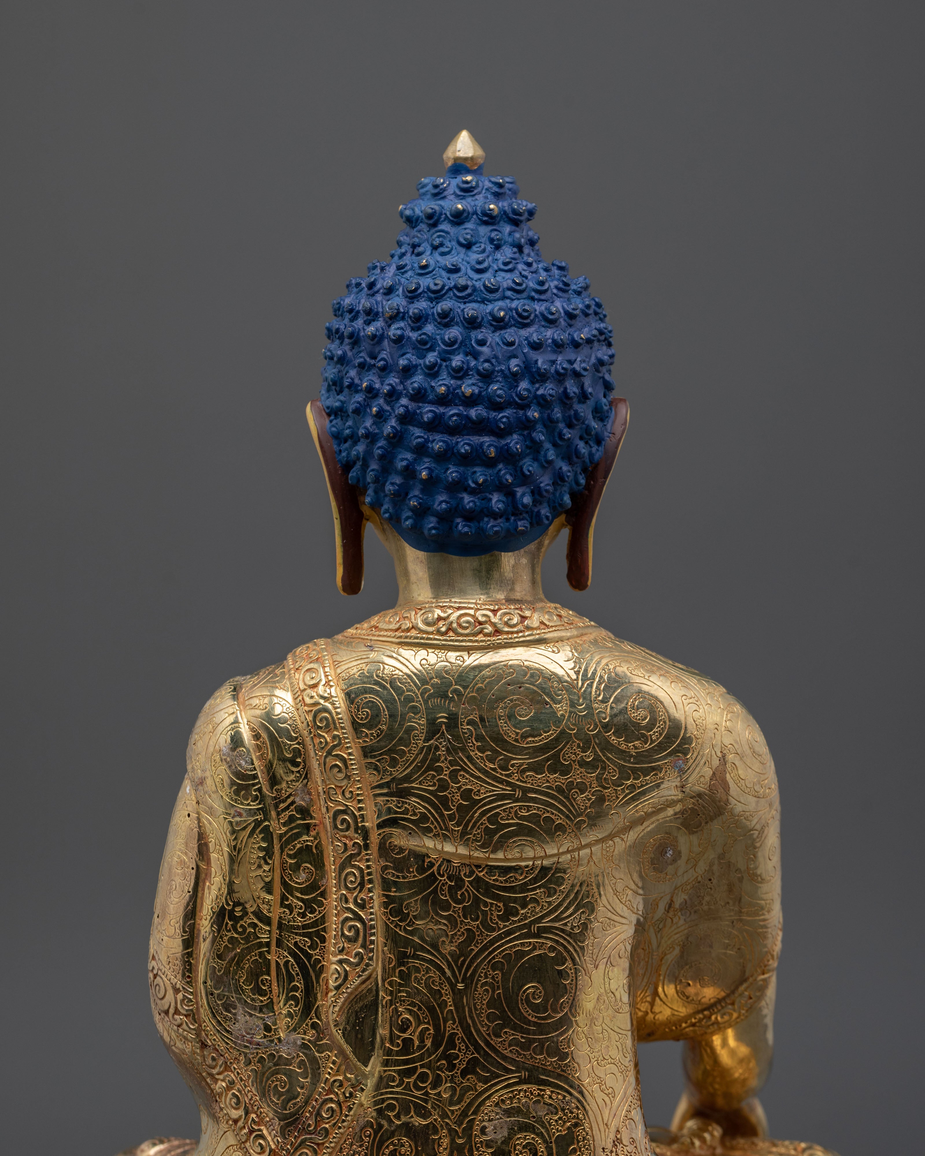 Shakyamuni Buddha Sculpture | Handmade Golden Figurine