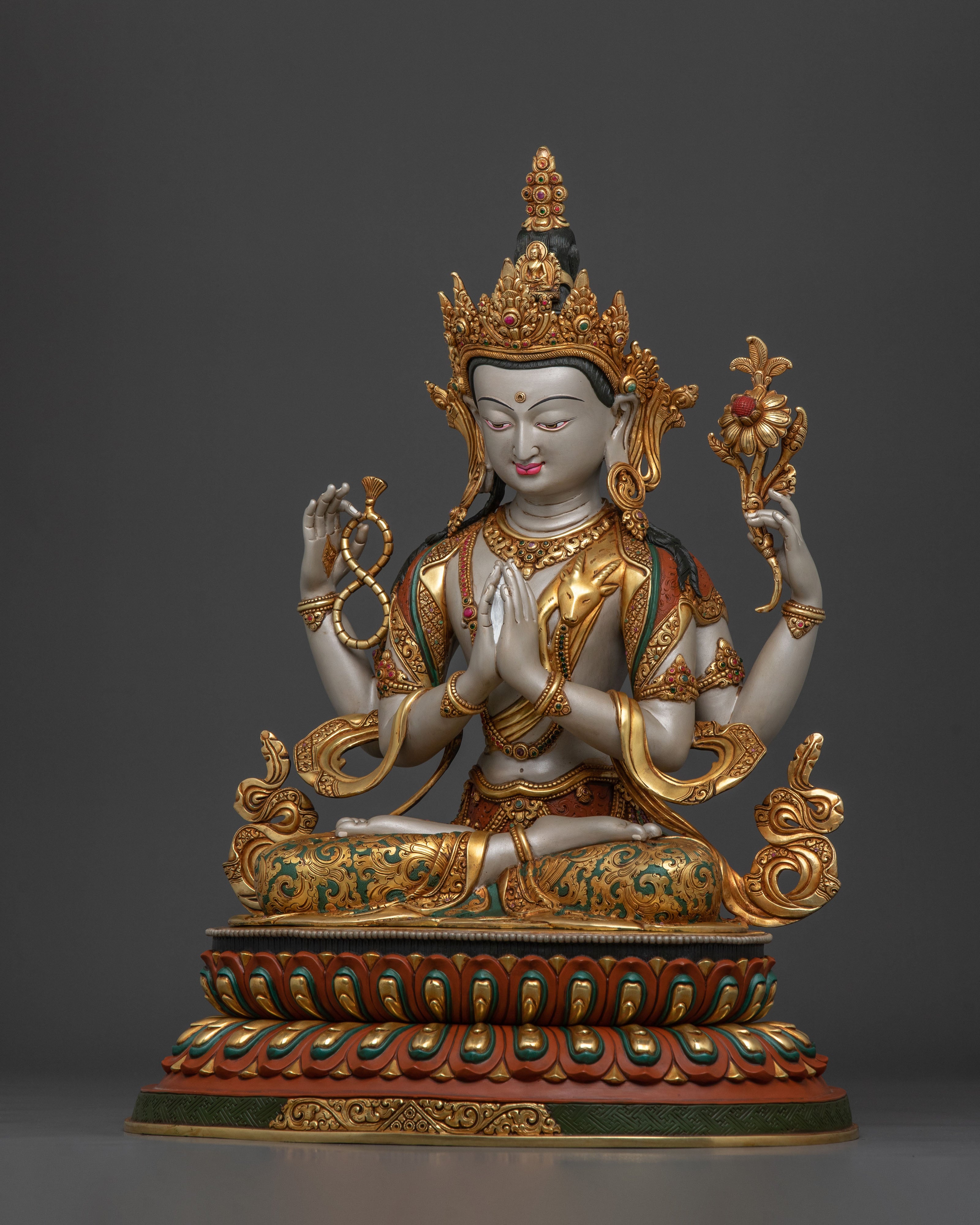 Four-Armed Chenrezig Statue | Nepalese Artistry