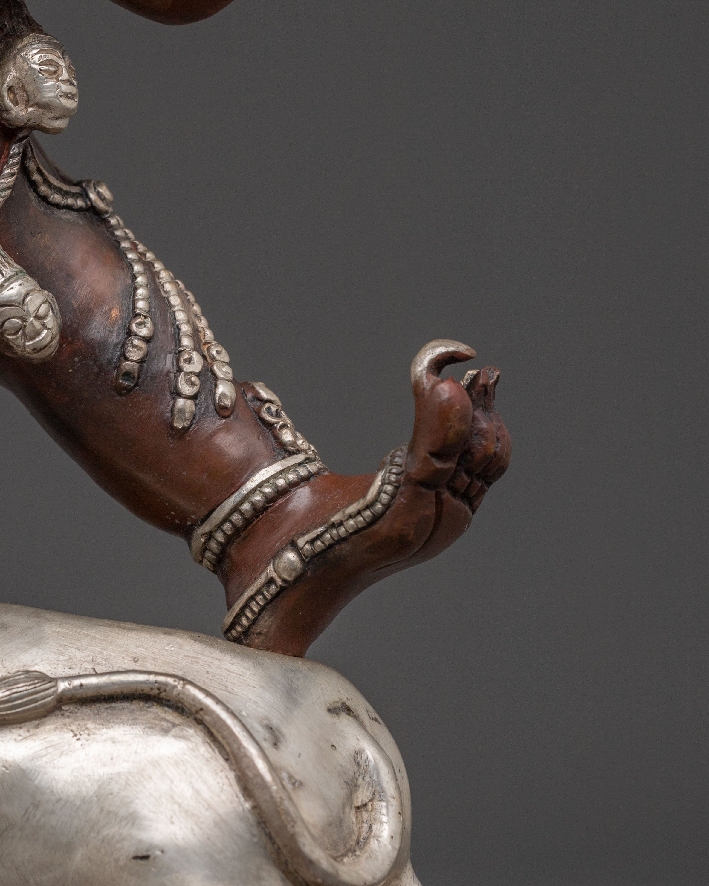 Yamantaka Sacred Copper Statue: Oxidized Artistry