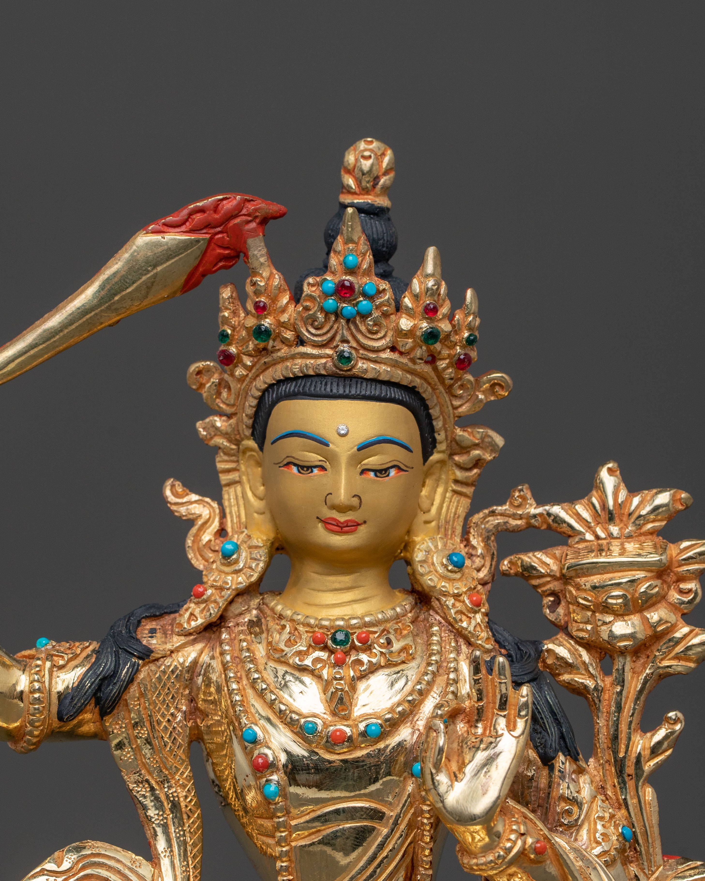 Traditional Manjushri Bodhisattva Statue | Home Decor