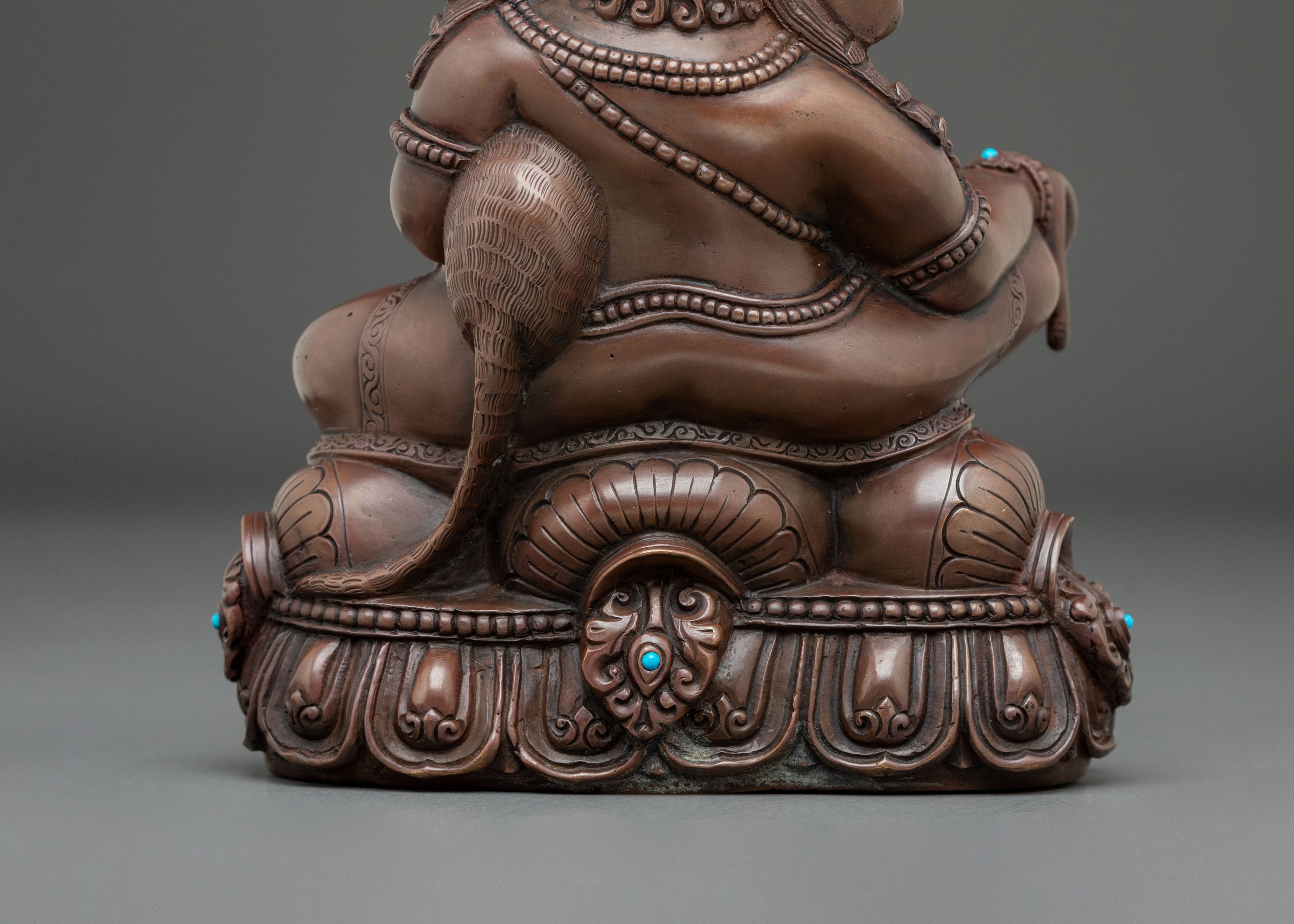 Dzambhala Oxidized Copper Statue | Symbol of Prosperity
