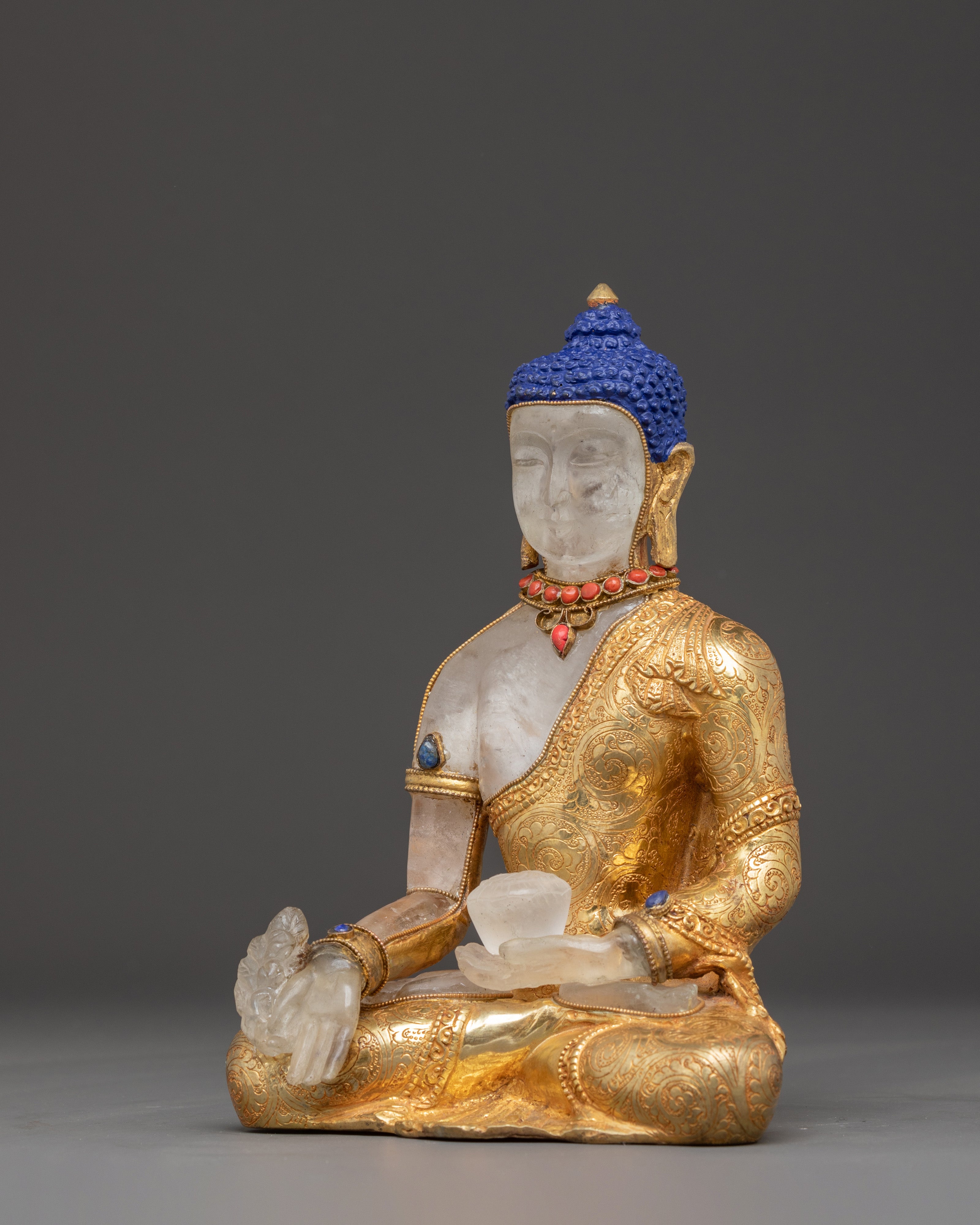 Serene Healer Medicine Buddha Handmade Statue | Healing and Compassion Icon