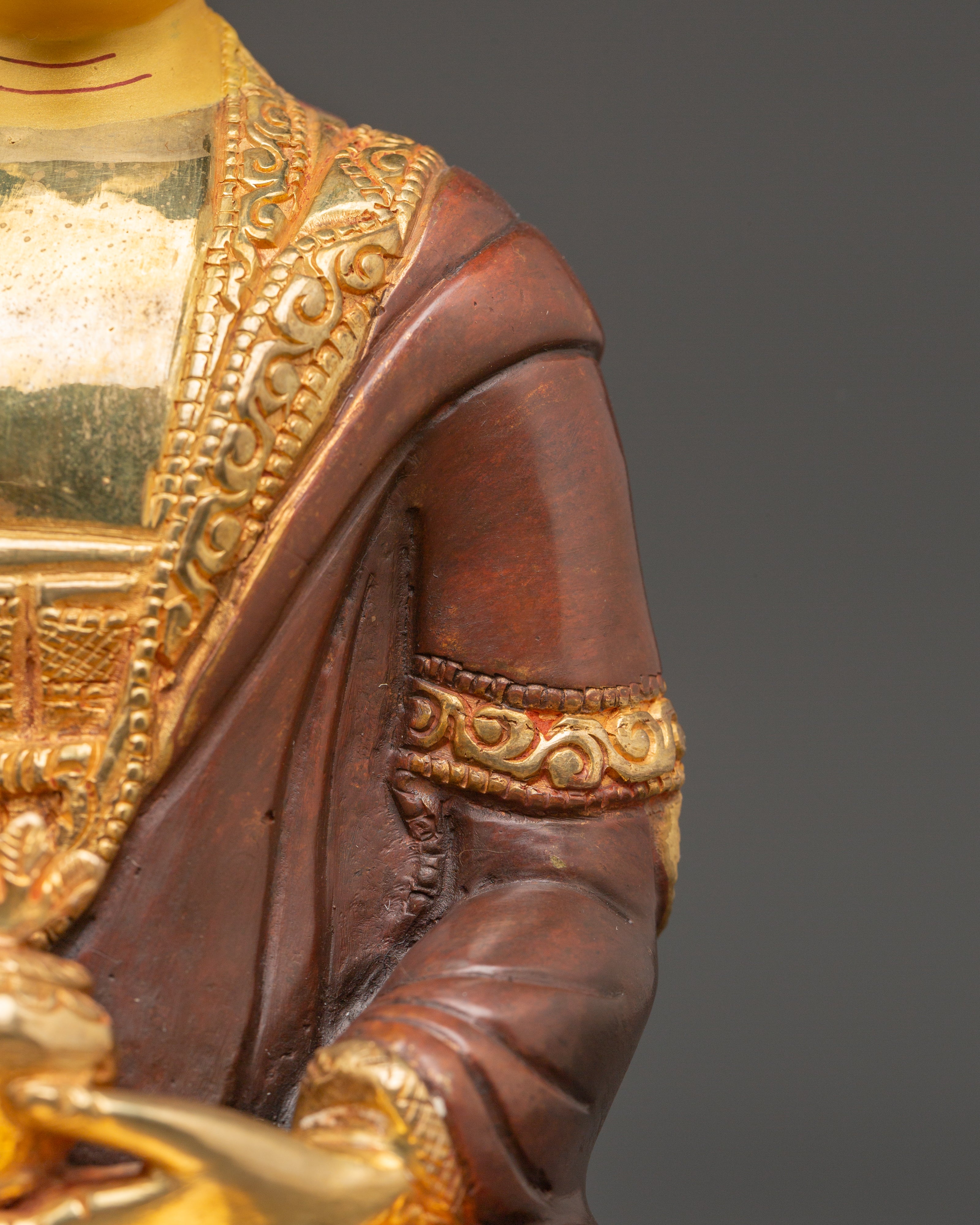 24K Gold Glided Statue Of Healing Buddha | Peaceful Statue