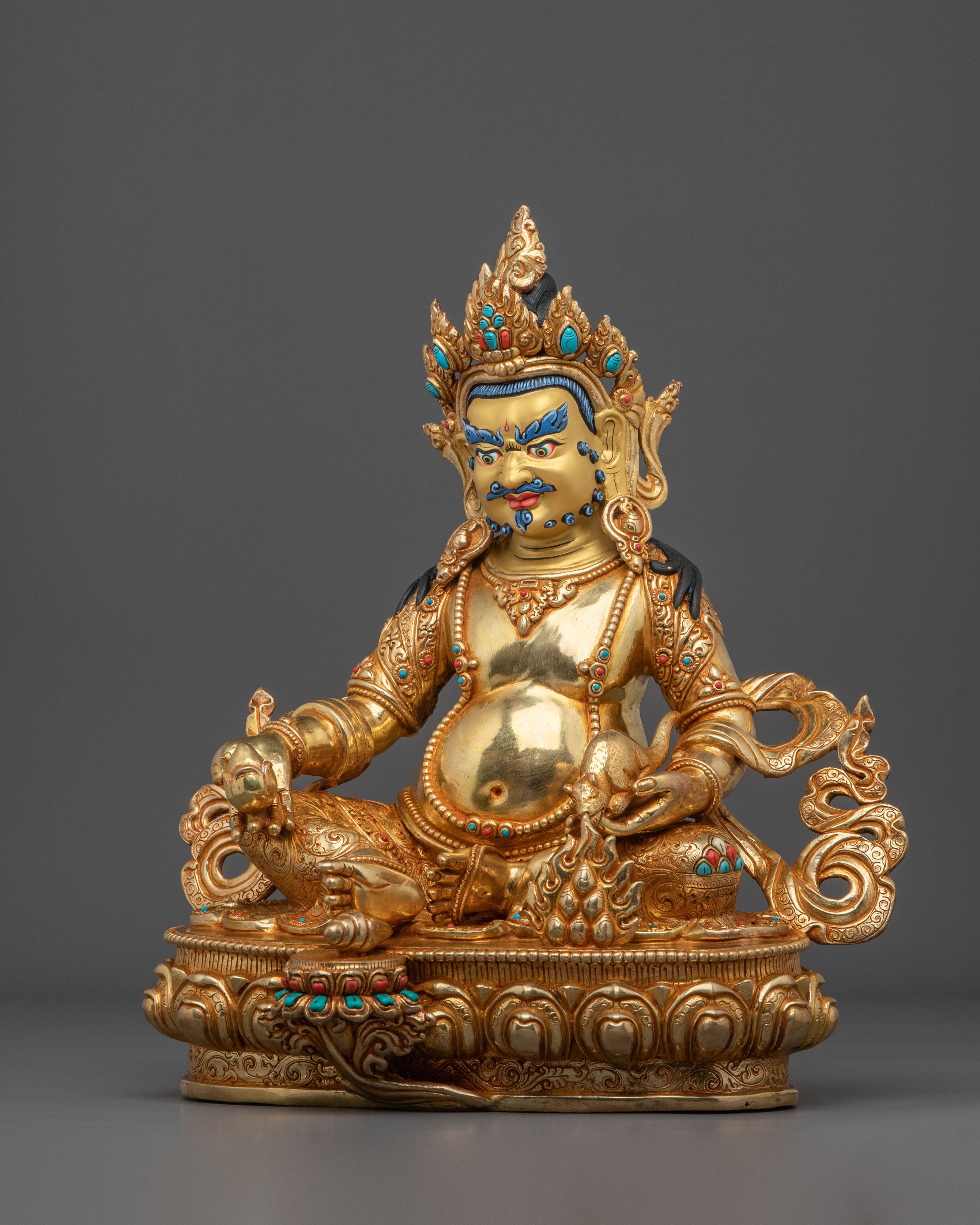 Tibetan Wealth Deity Dzambhala Spiritual Statue | Home Decor