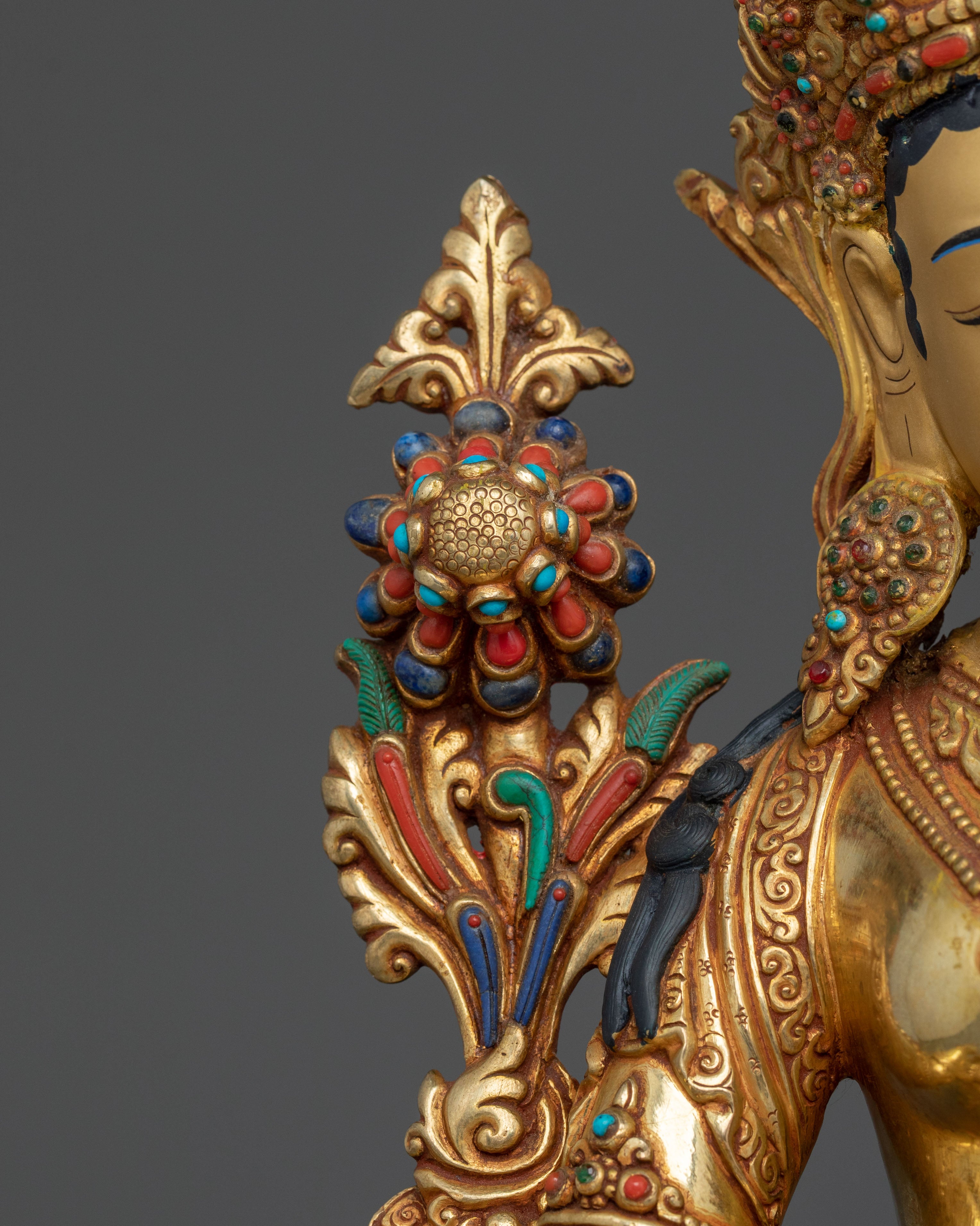 Hand-Carved White Tara Statue | Altar Home Decor