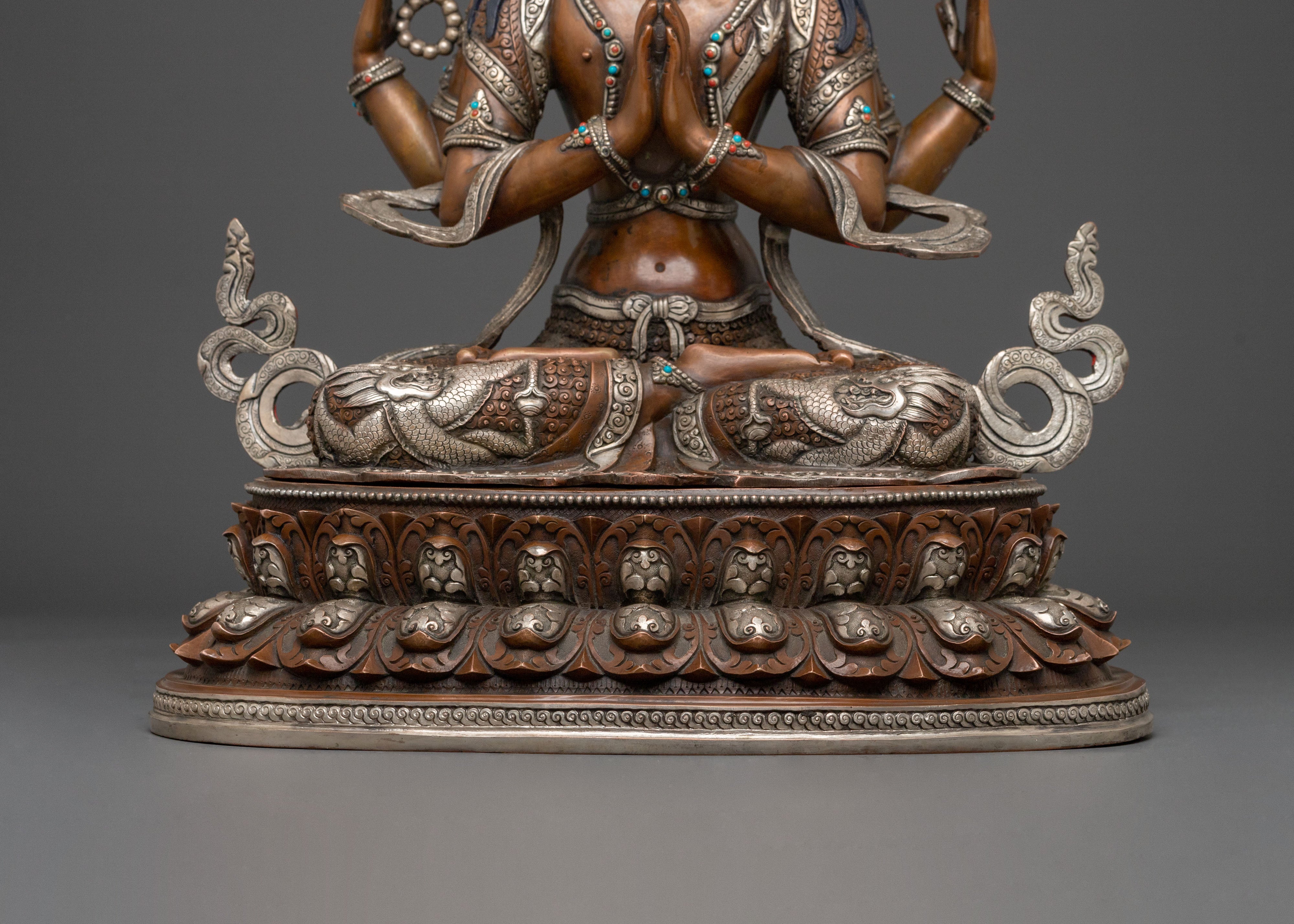 Himalayan Buddhist Chenrezig Statue | Bodhisattva of Compassion