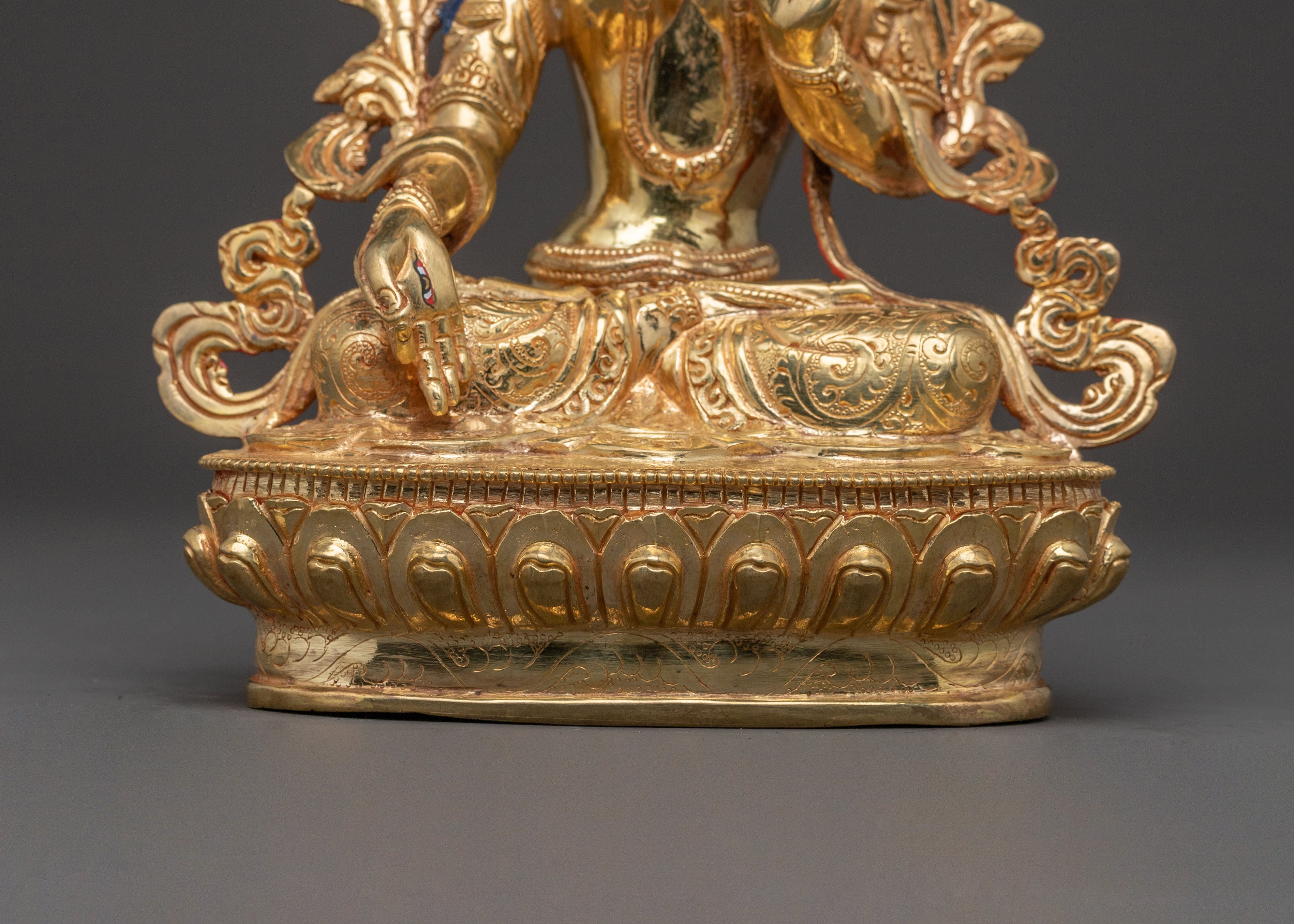 White Tara Blessed Statue | Hand-Gilded Copper Statue