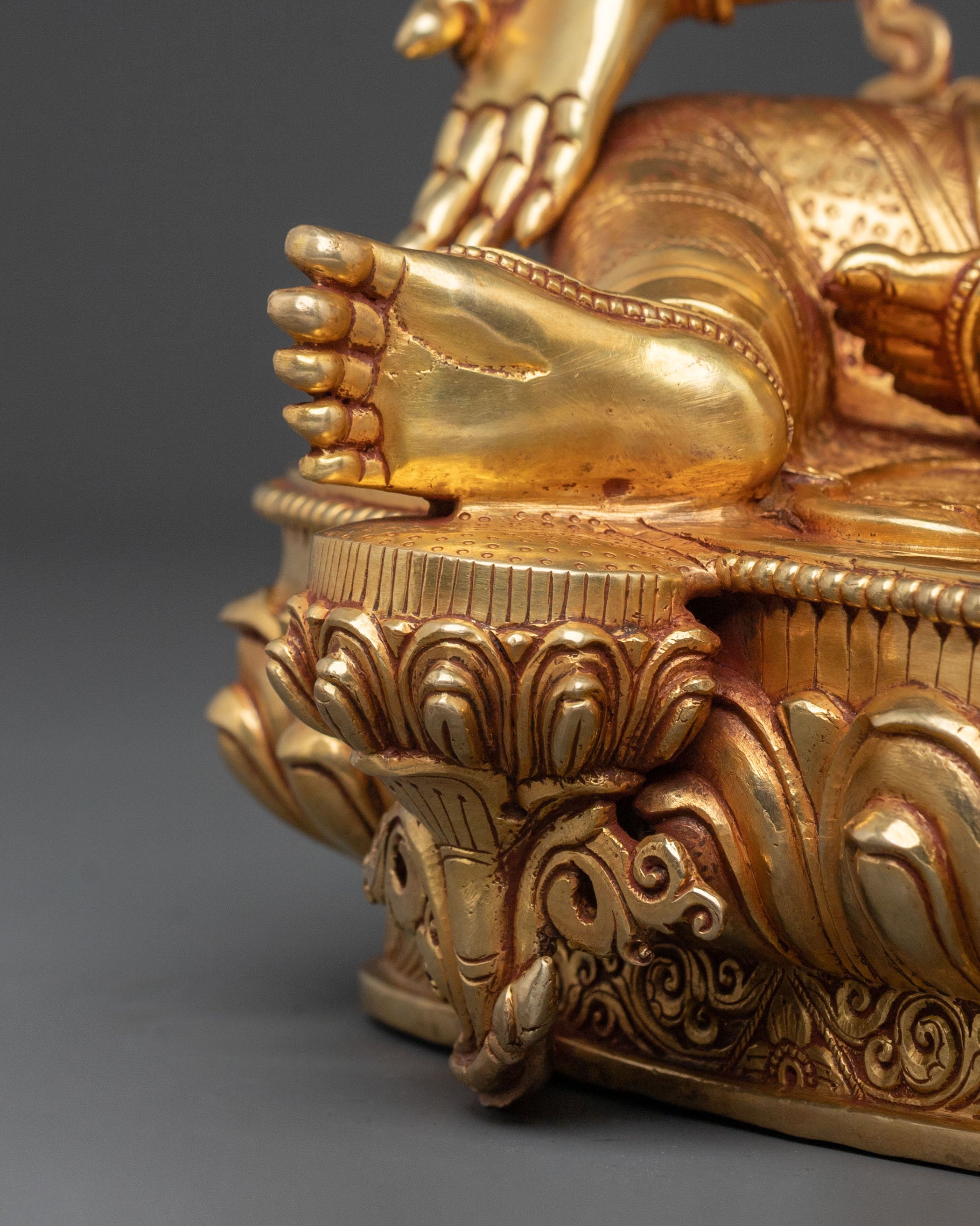Green Tara Buddhist Protection Sculpture | Goddess of Swift Compassion