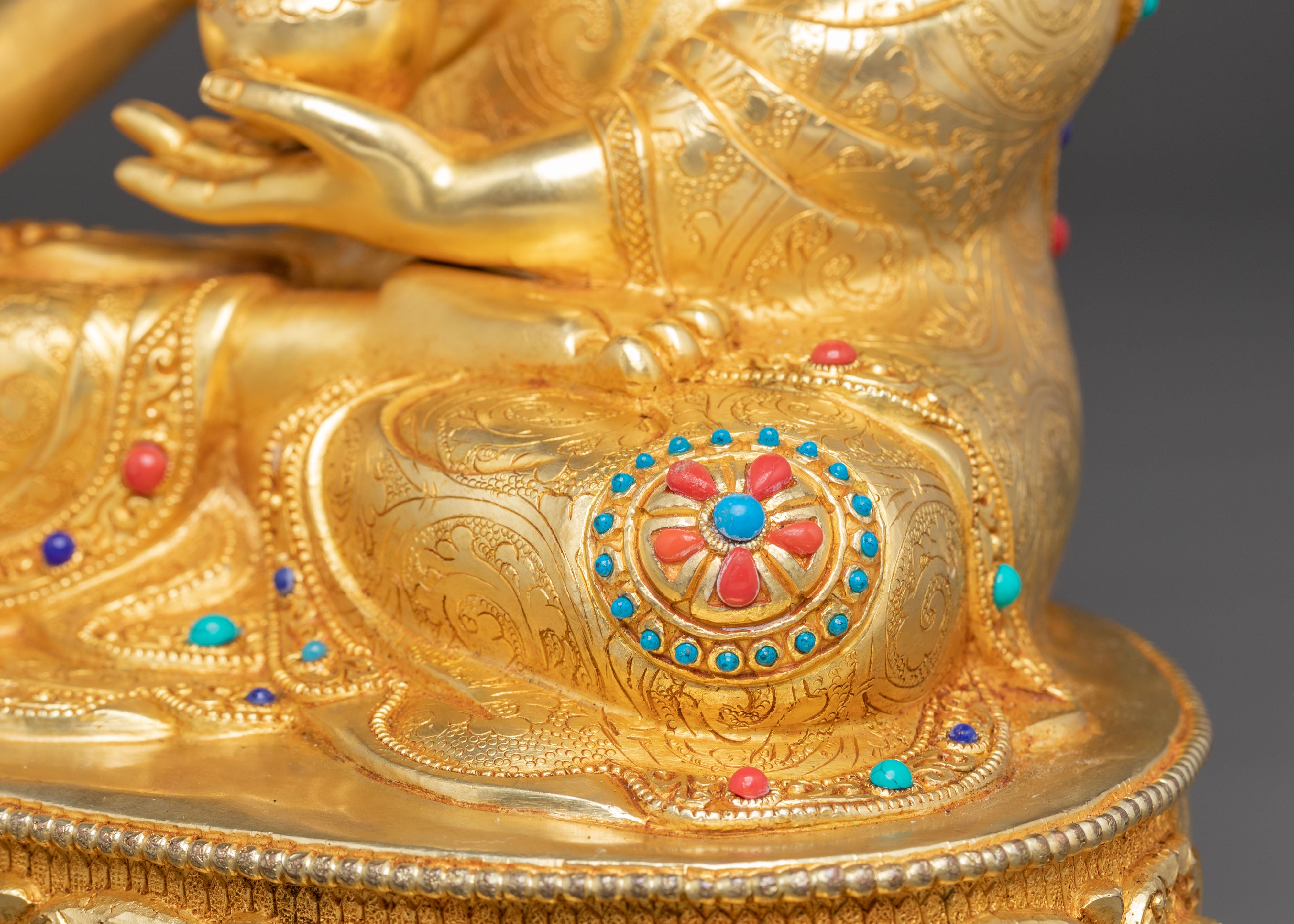 Golden Gautama Buddha Handmade Statue | Historical Buddha