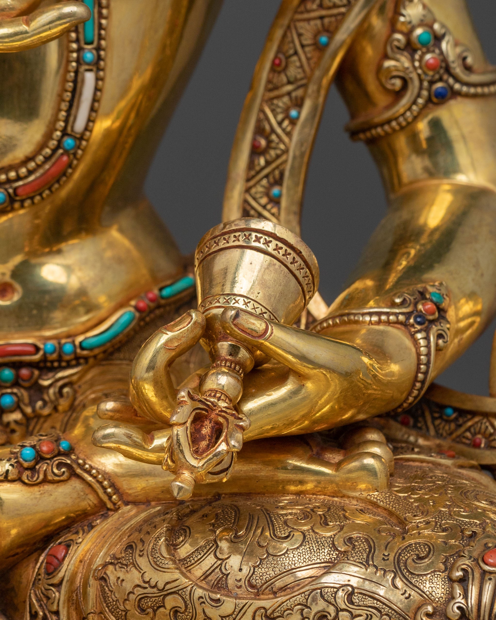 Sacred Vajrasattva Purification Deity Sculpture | Sacred Buddhist Statue of Healing
