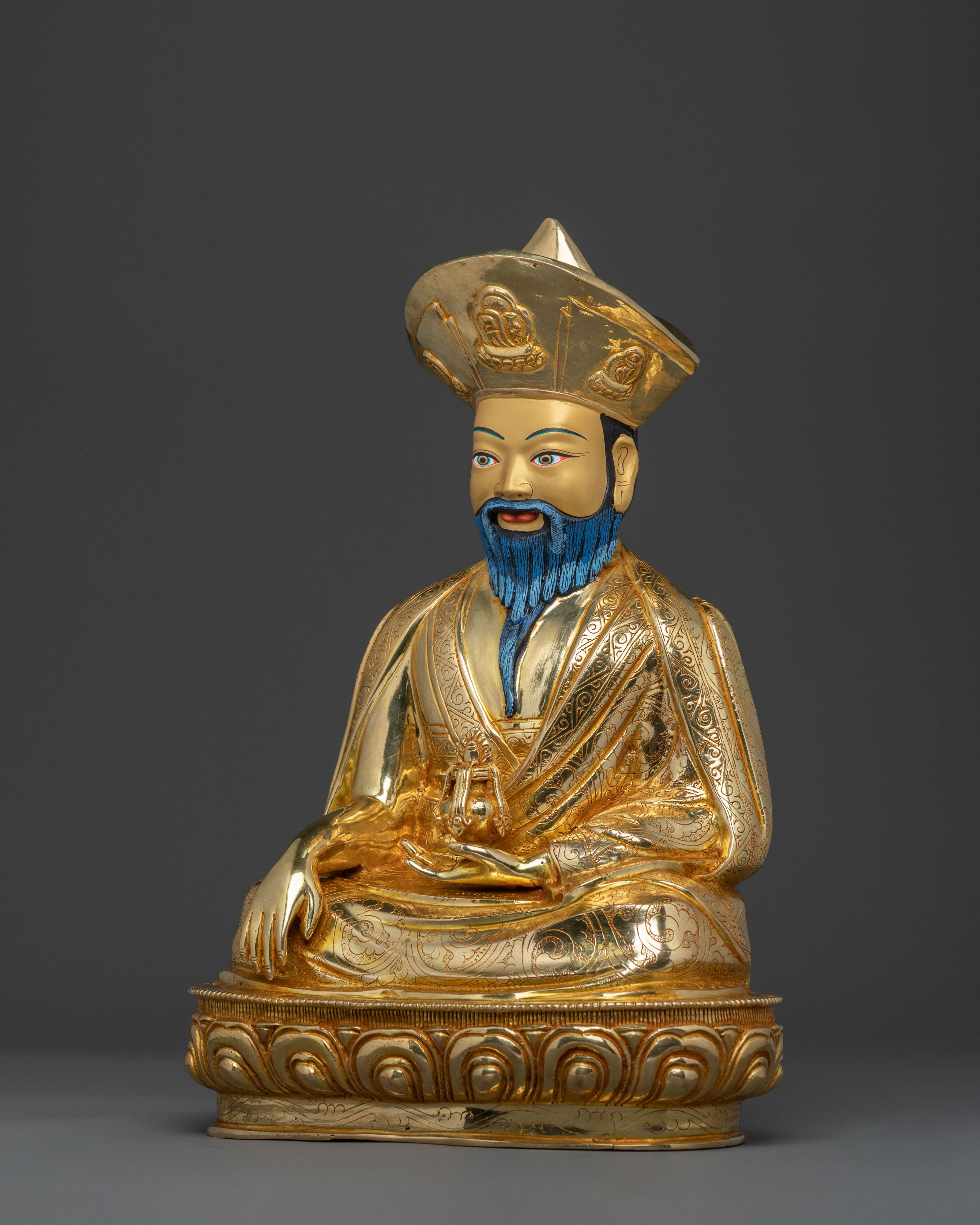Guru Shapdum Protector Statue in 24K Gold