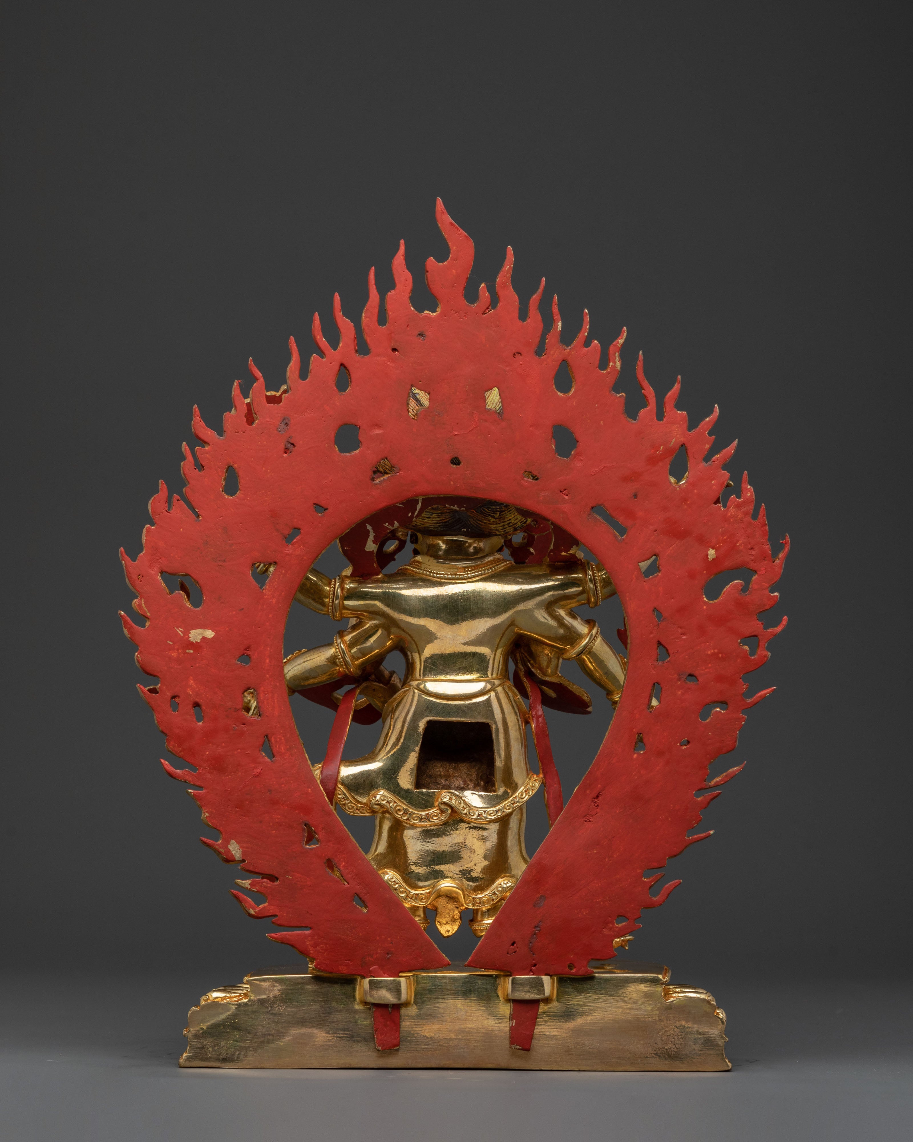 Handcrafted White Mahakala Statue | Divine Protector
