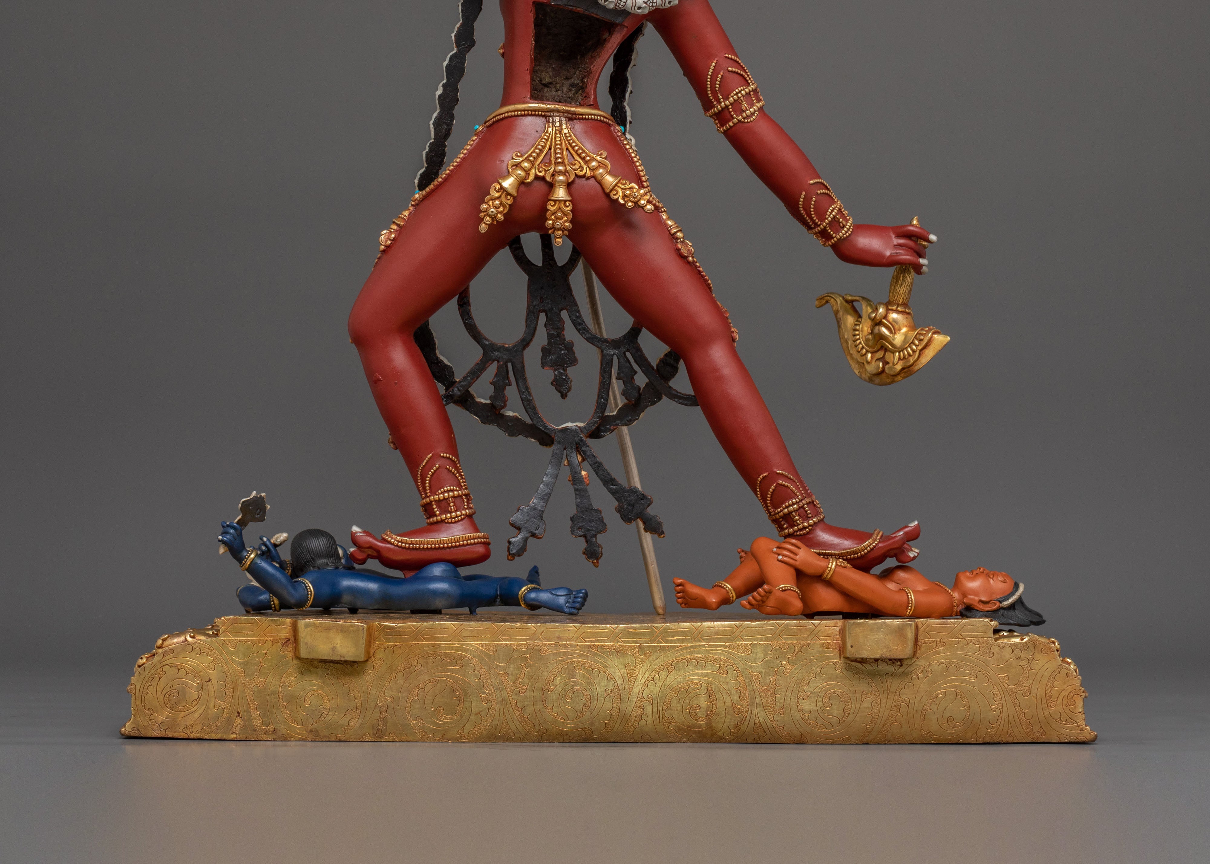 Handcrafted Wrathful Vajrayogini Statue | Tibetan Buddhist Dakini Sculpture