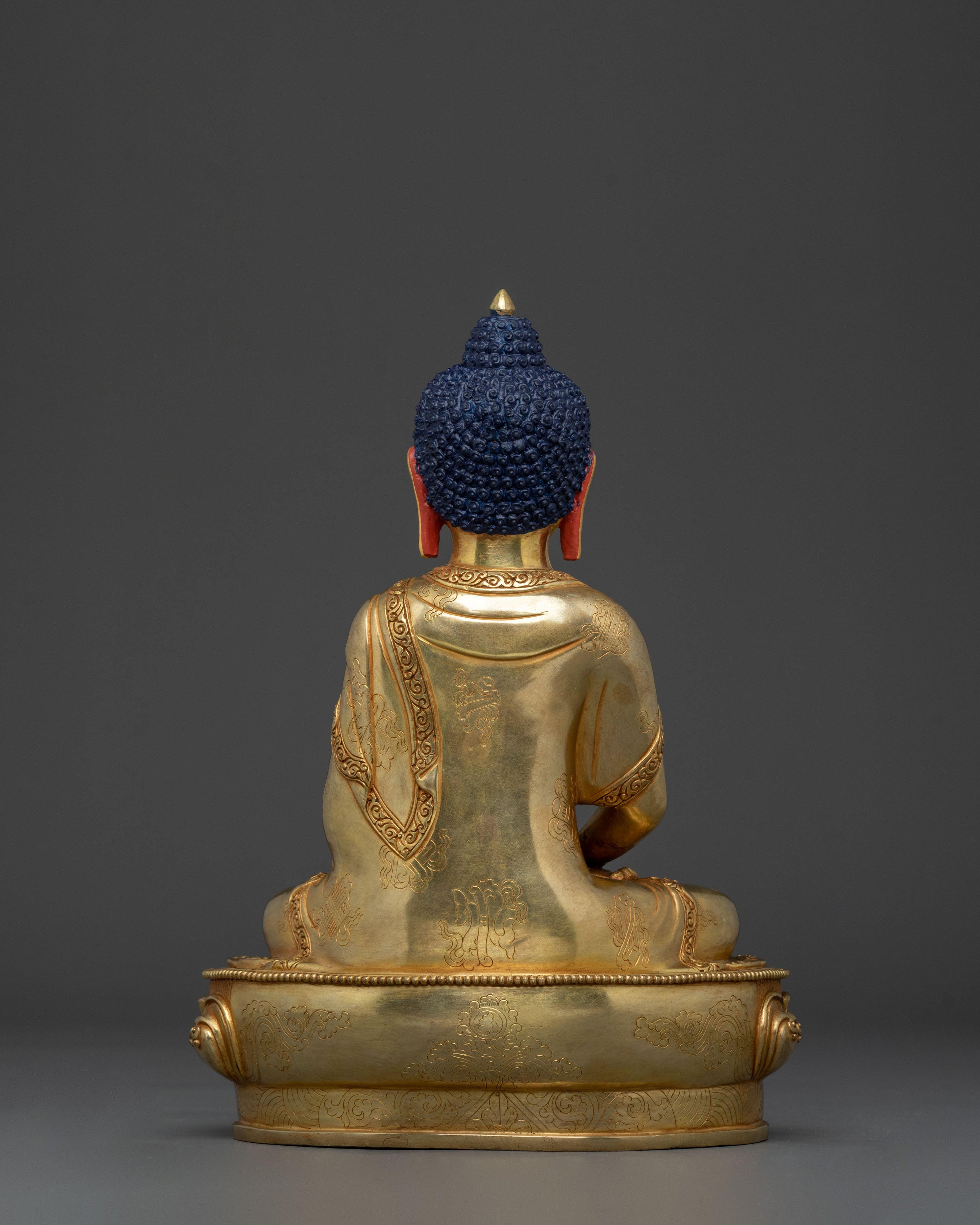 Amitabha Buddha Traditional Statue | 24K Gold Gilded Buddhist Sculpture