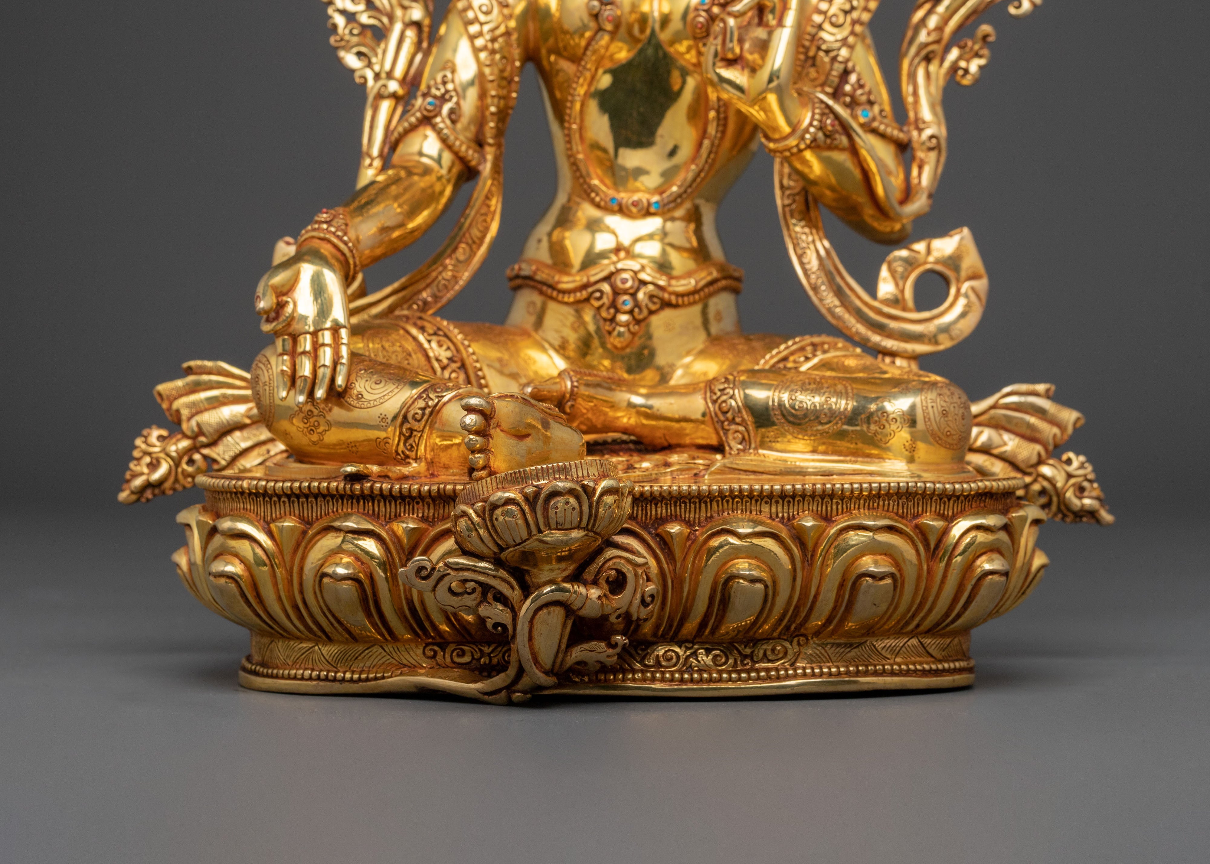 Green Tara Statue | Sacred Buddhist Goddess