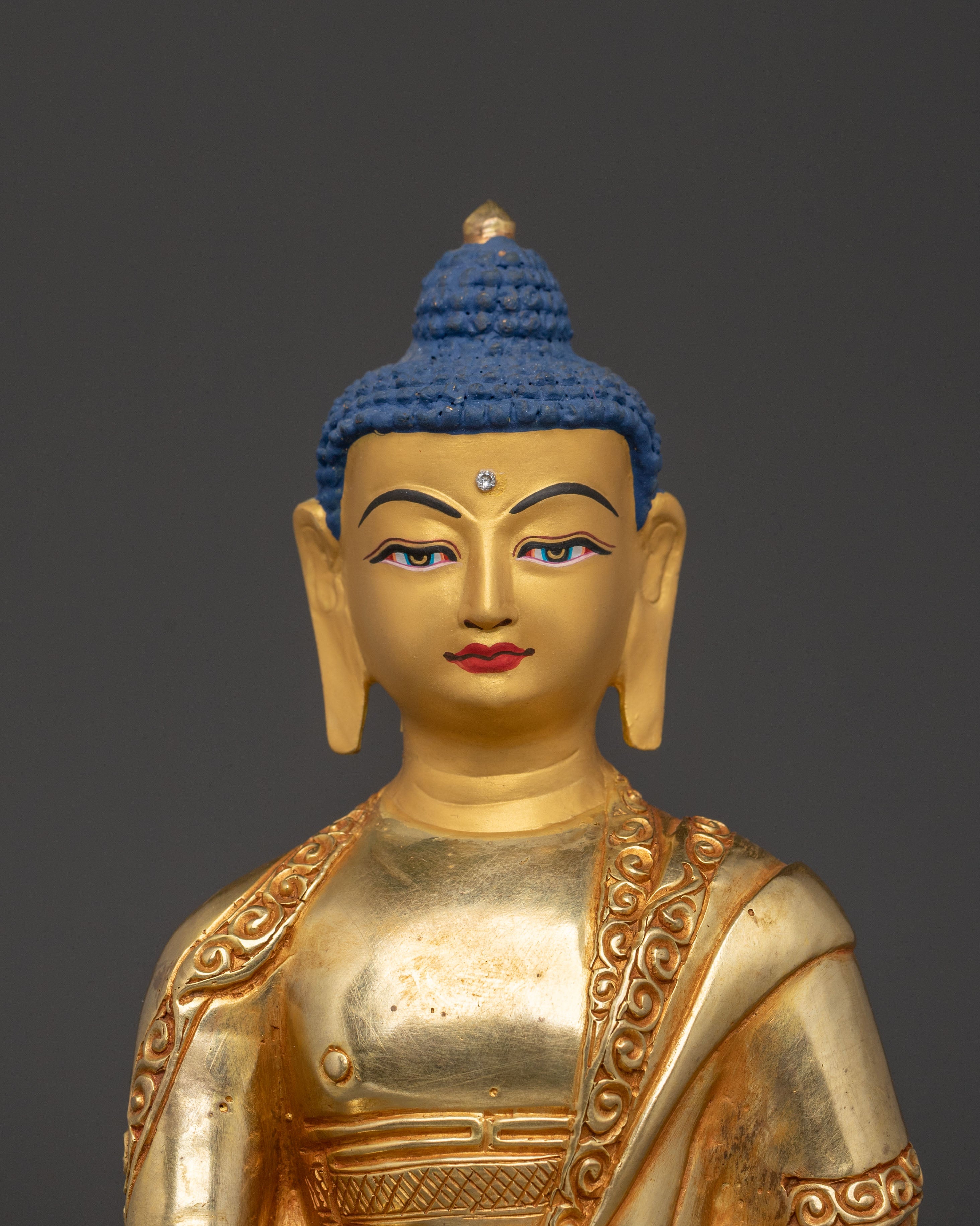 Shakyamuni Buddha Statue | 24K Gold Gilded