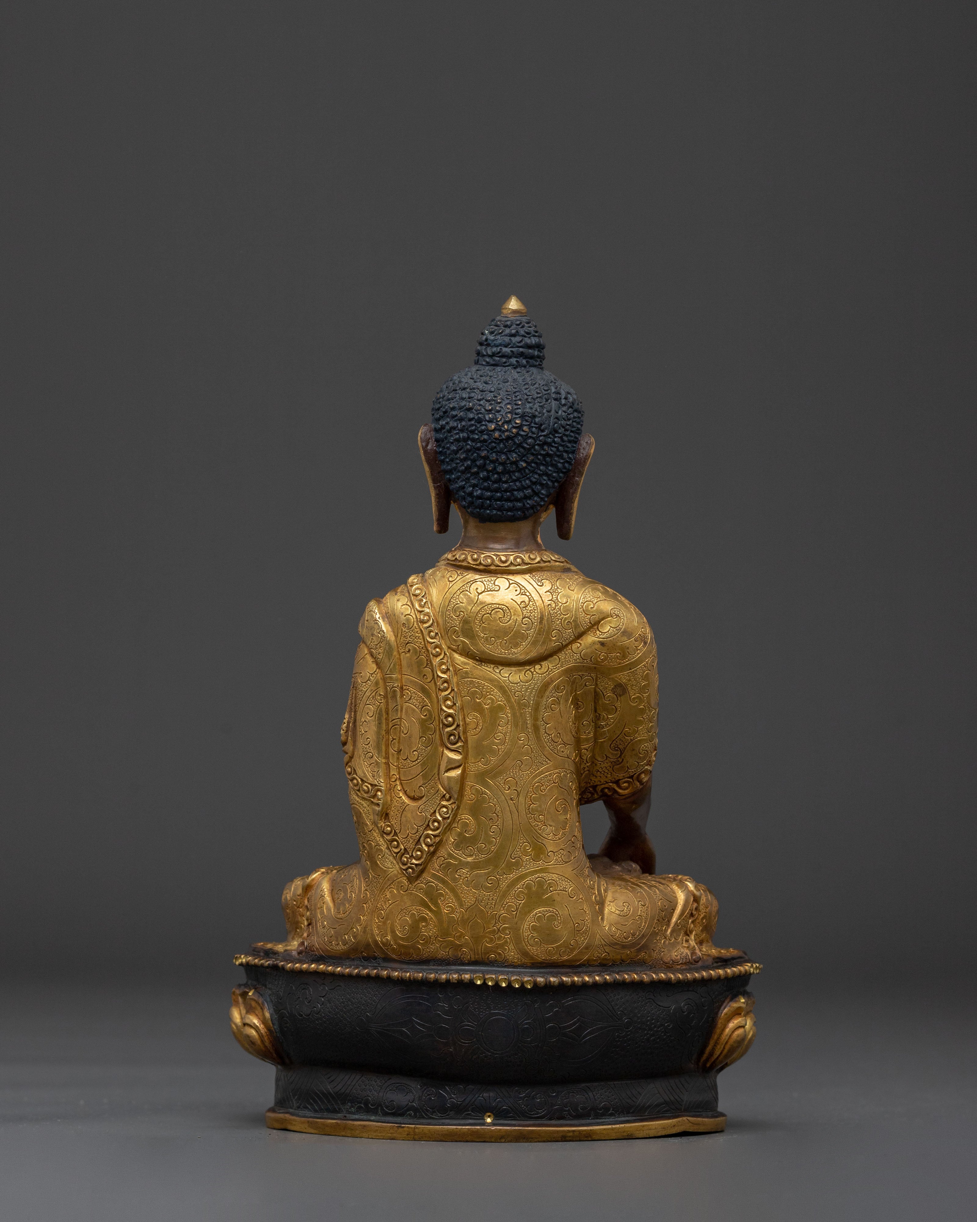 Shakyamuni Buddha Meditation Statue | 24K Gold Gilded