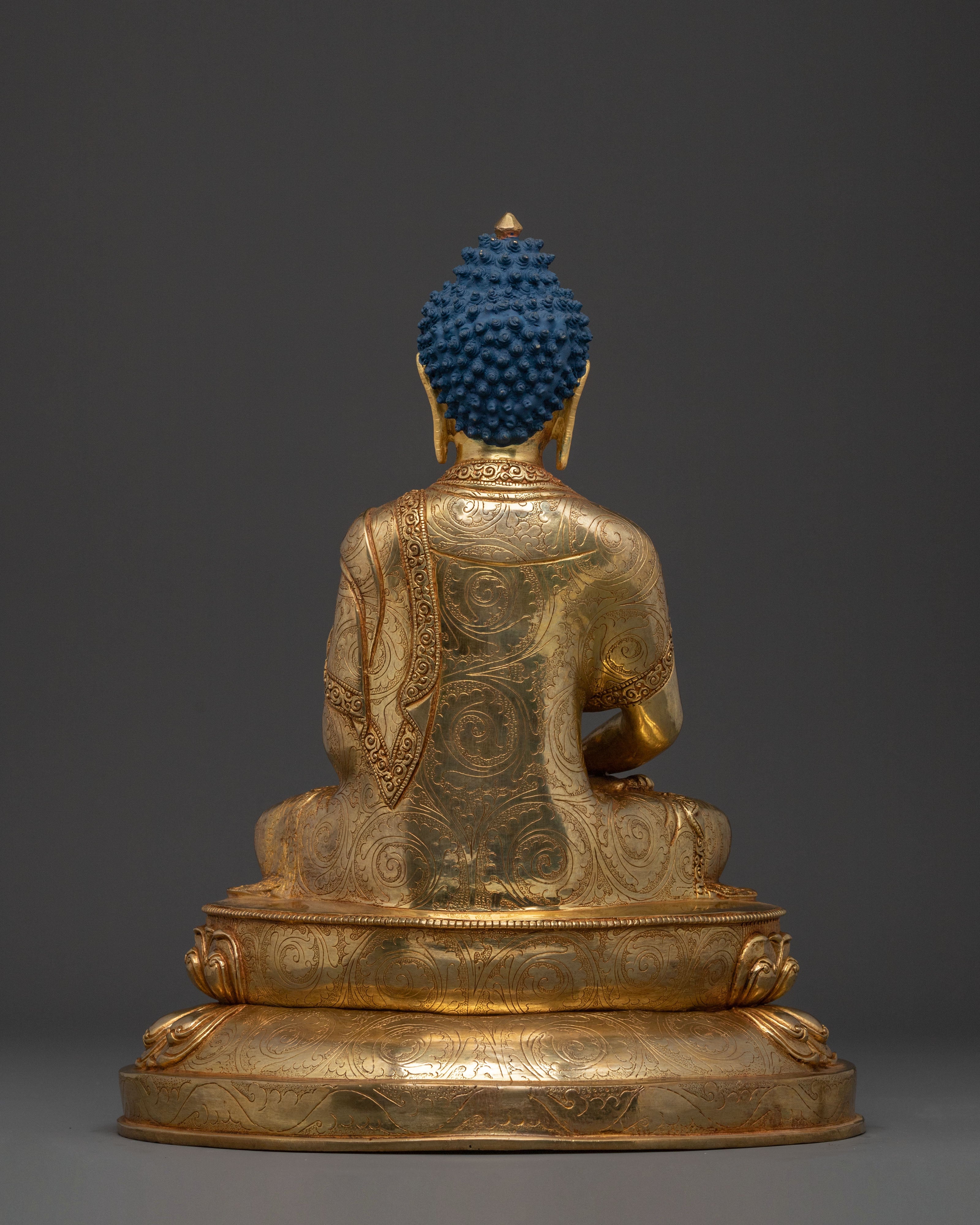 Amitabha 24k Gold Gilded Statue: Radiant Compassion