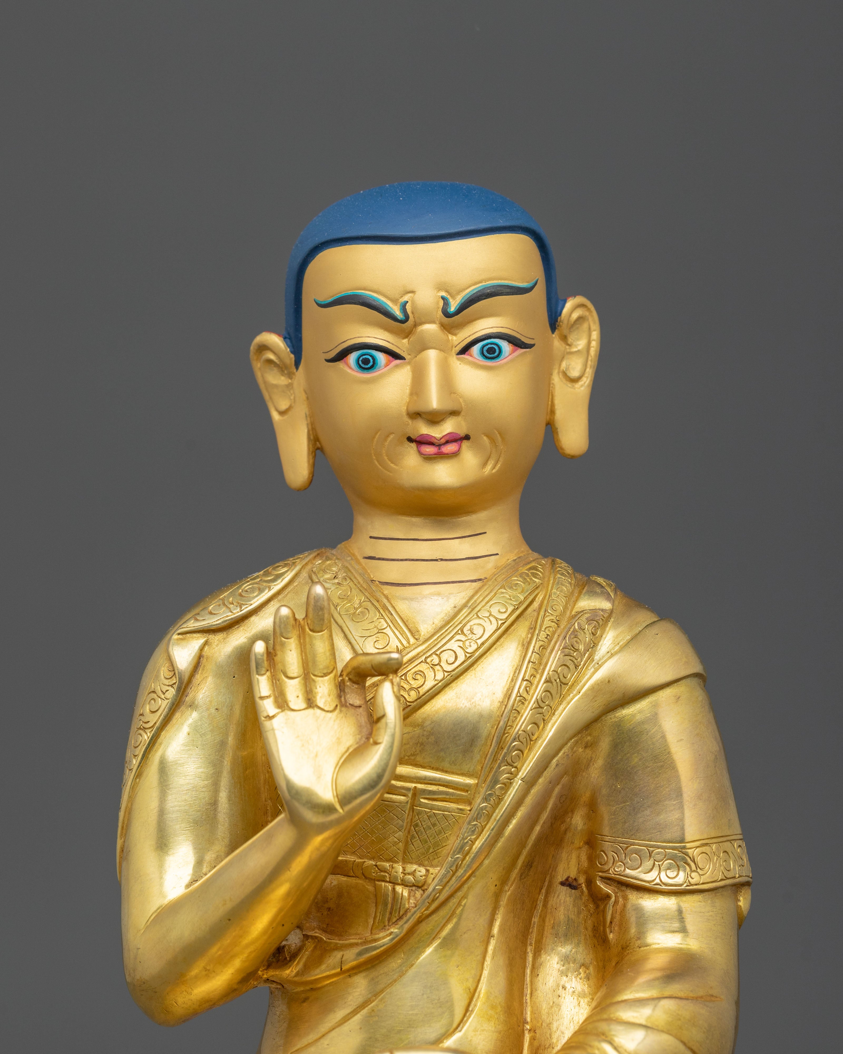 Tsongkhapa with Disciples Statue: Founder of the Gelug Tradition