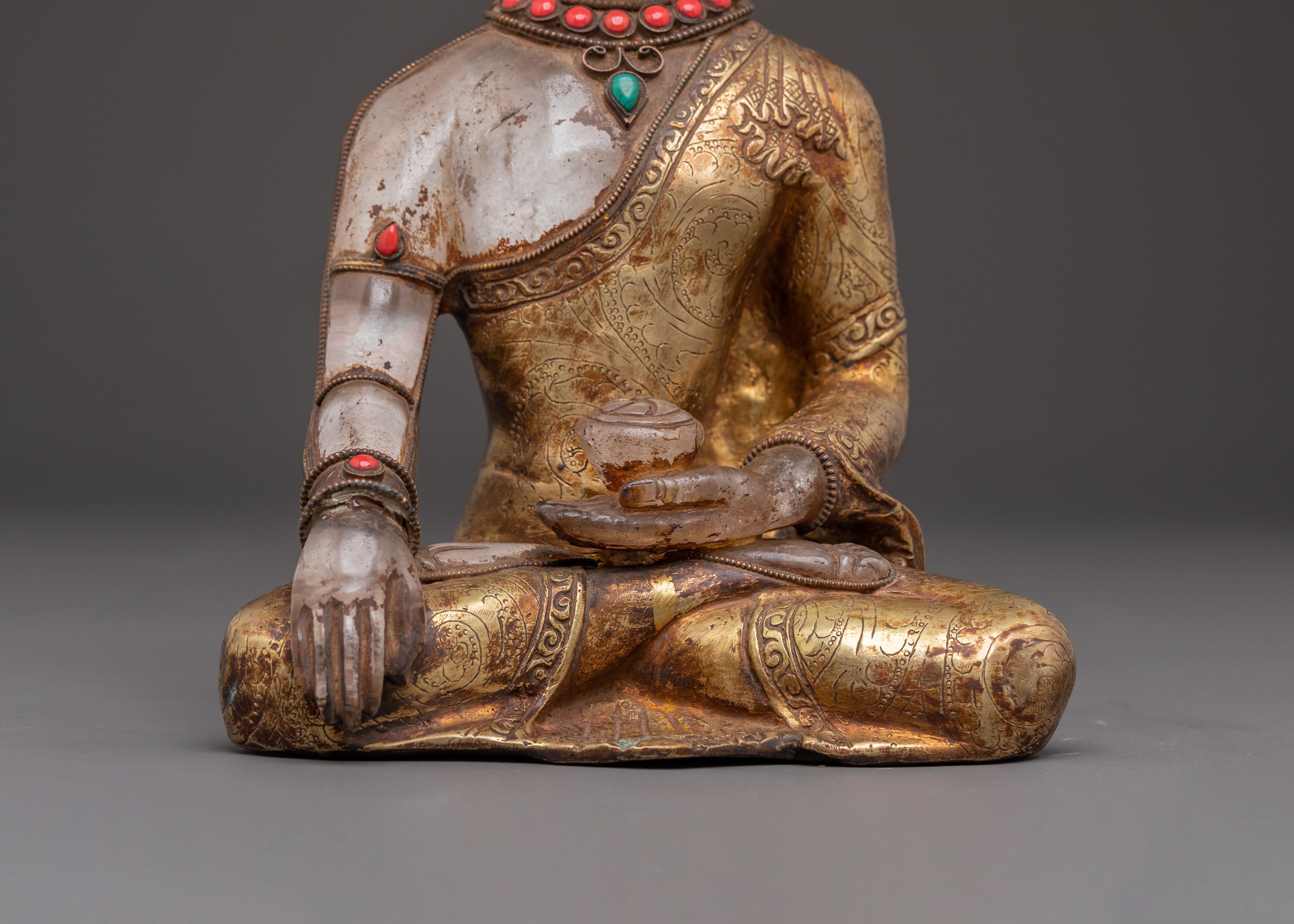 Nepalese Handmade Statue of Buddha Shakyamuni | Historical Buddha