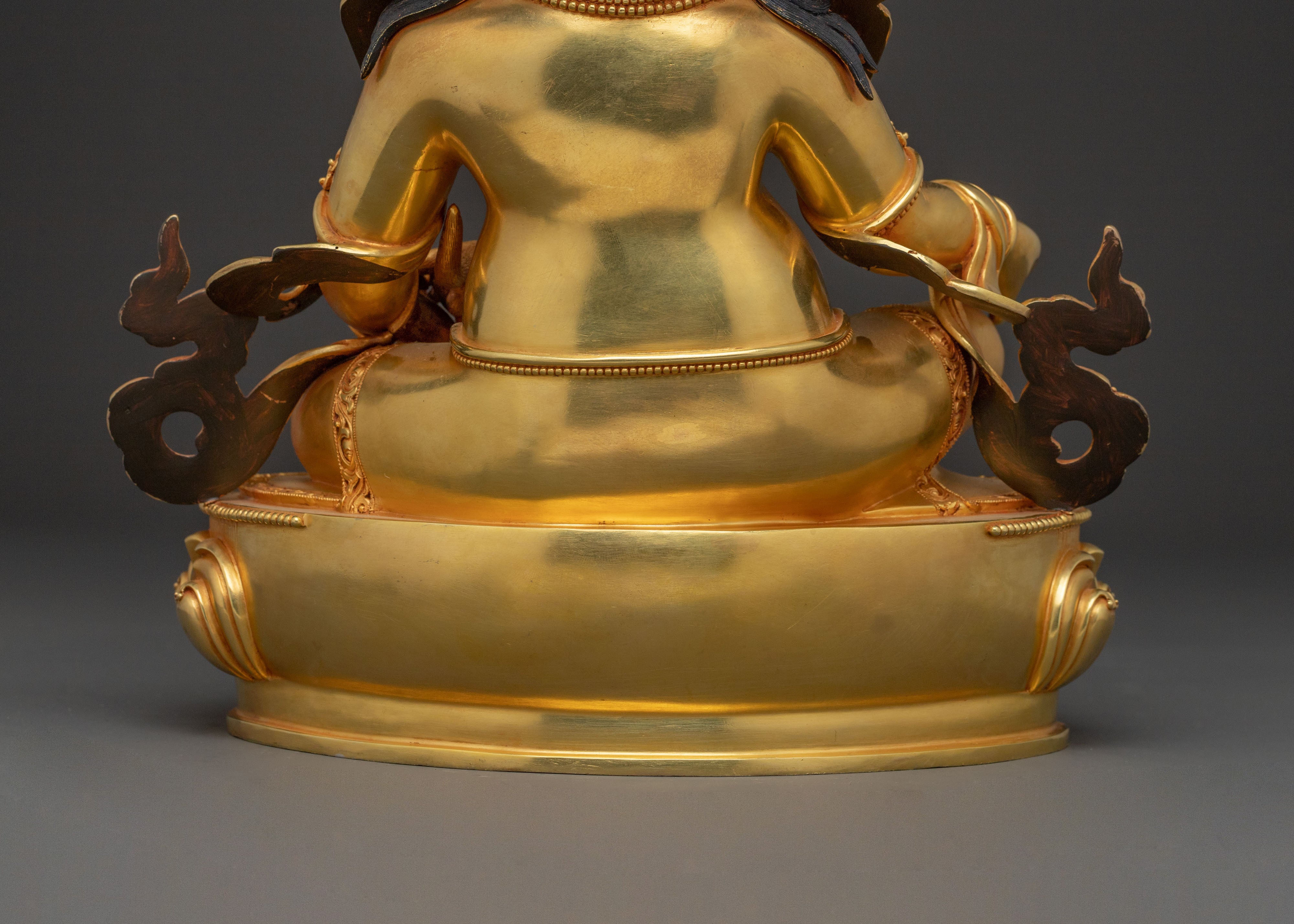 Yellow Dzambhala Wealth Deity Traditional Statue