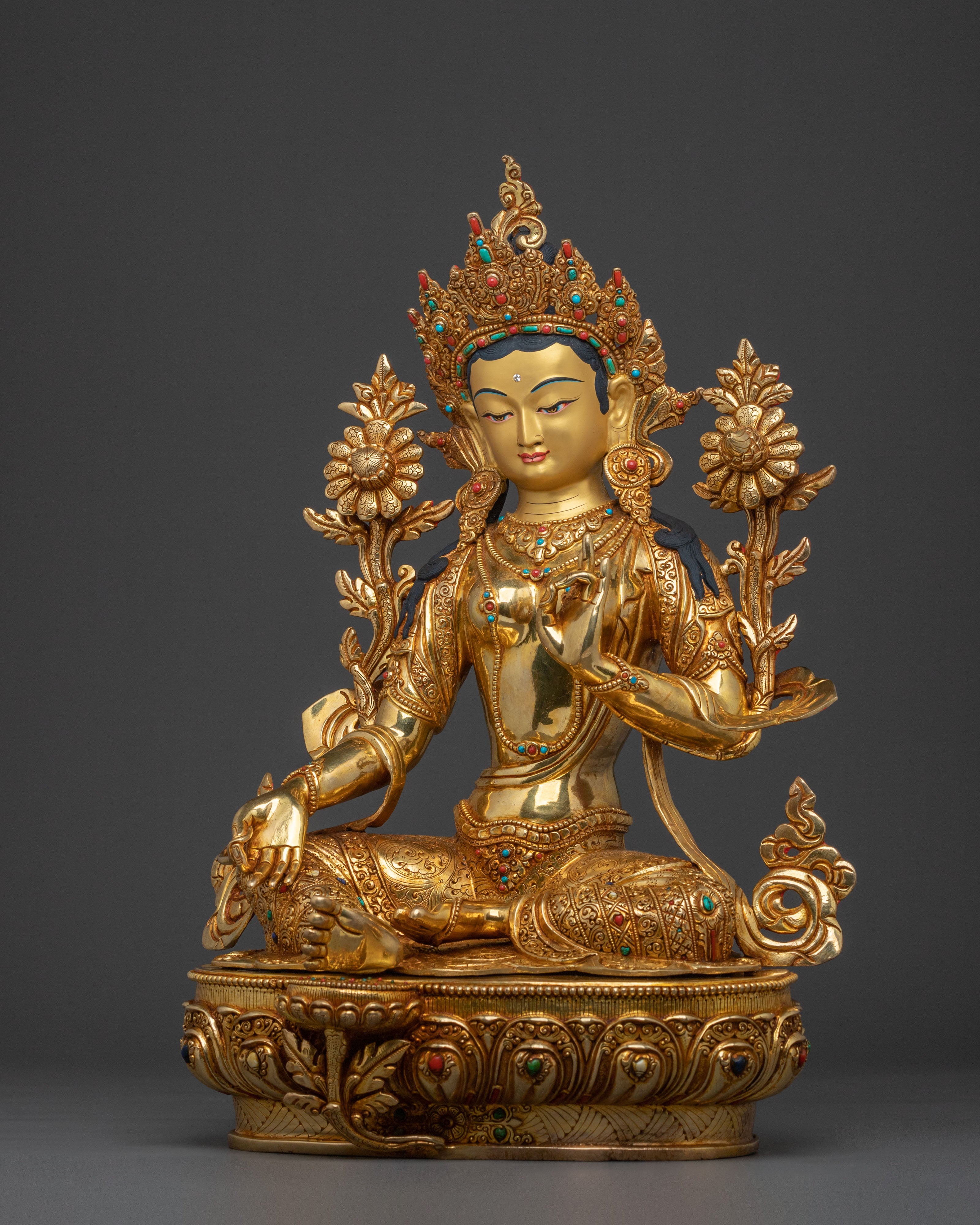 Himalayan Shyama Tara Healing Statue | Sacred Buddhist Art