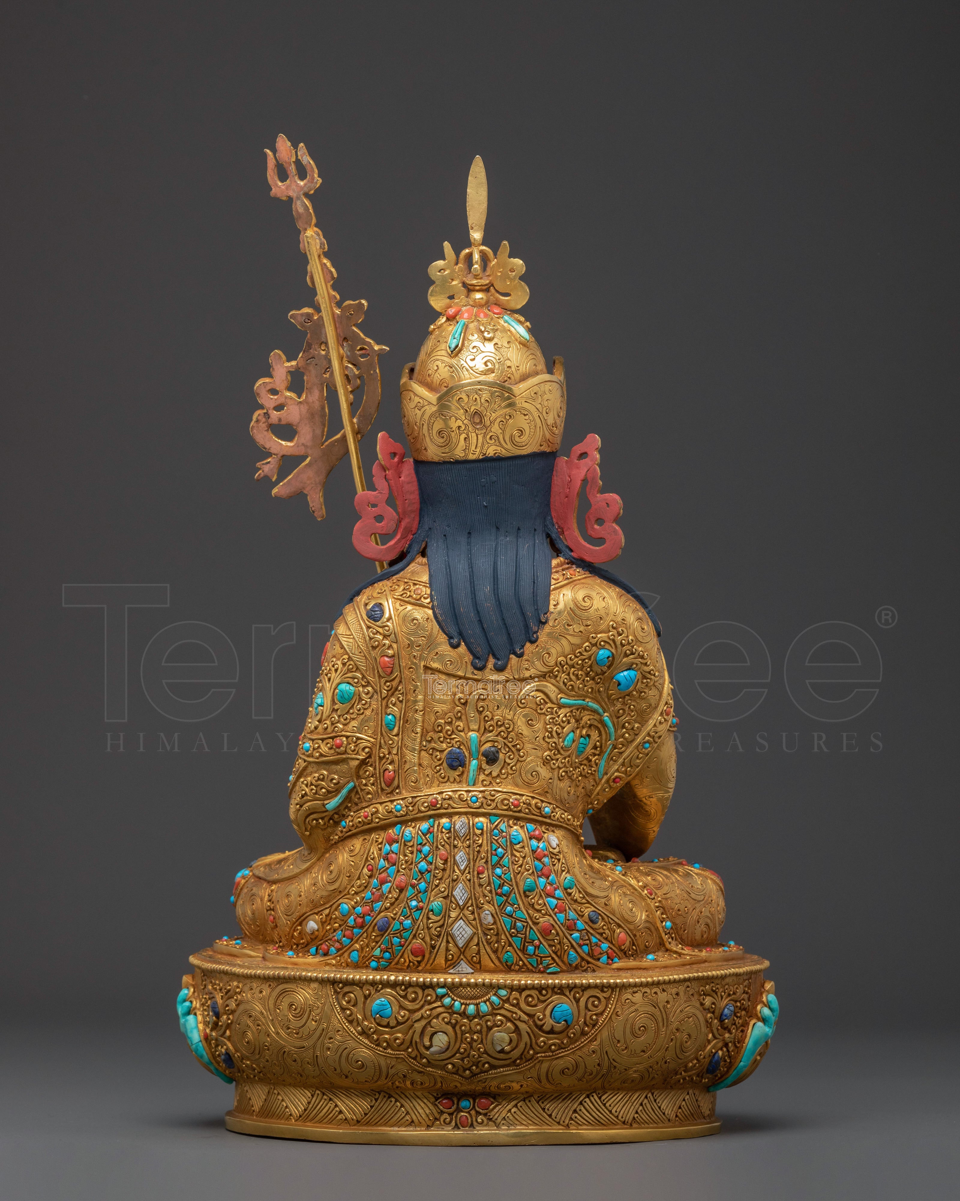 Guru Tsokye Dorje Spiritual Statue | 24k Gold Gilded Figure