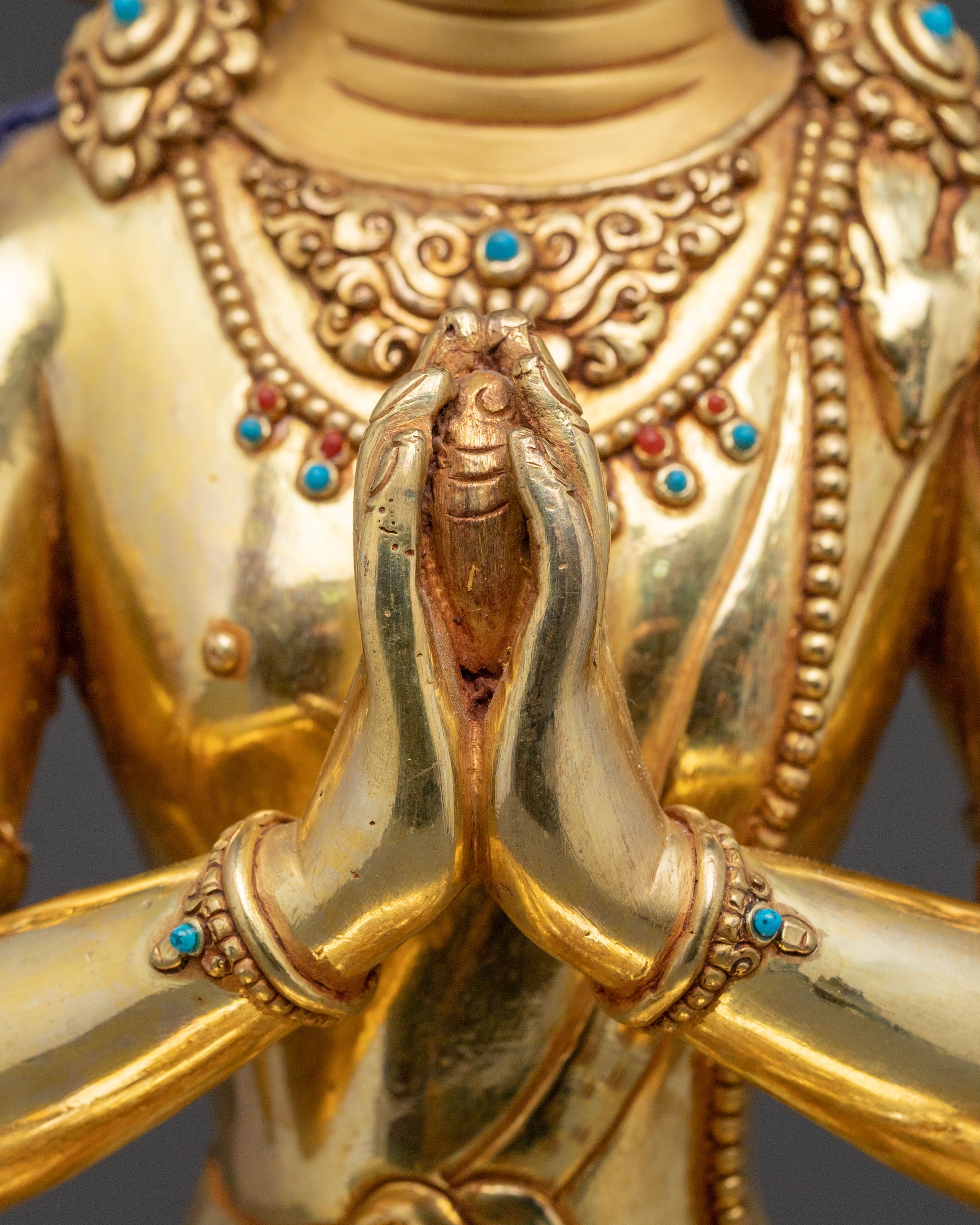 Handcrafted Divine Chenrezig Sculpture | Tibetan Sacred Sculpture