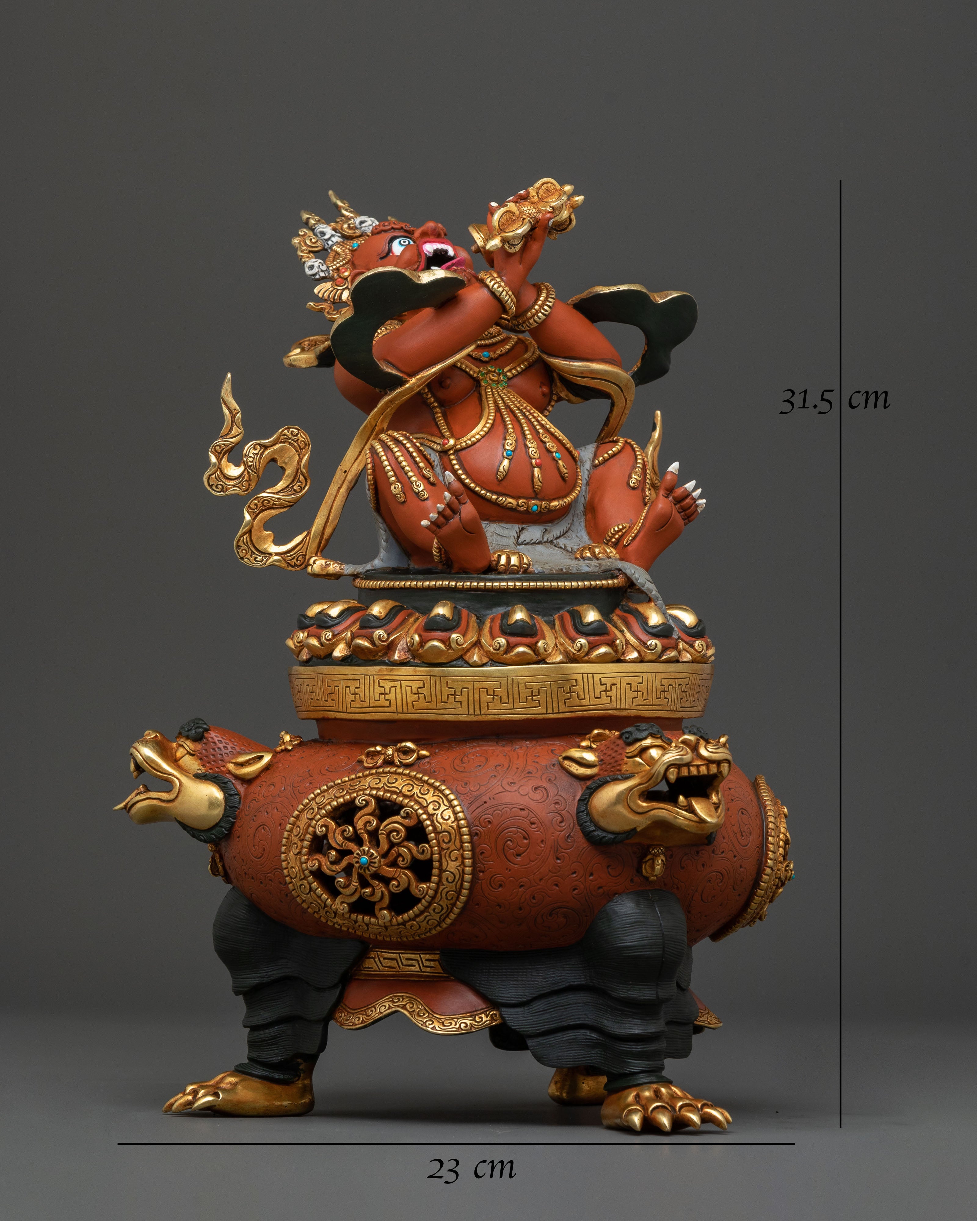 Vajradaka Traditional Sculpture – Exquisite Gilded Copper
