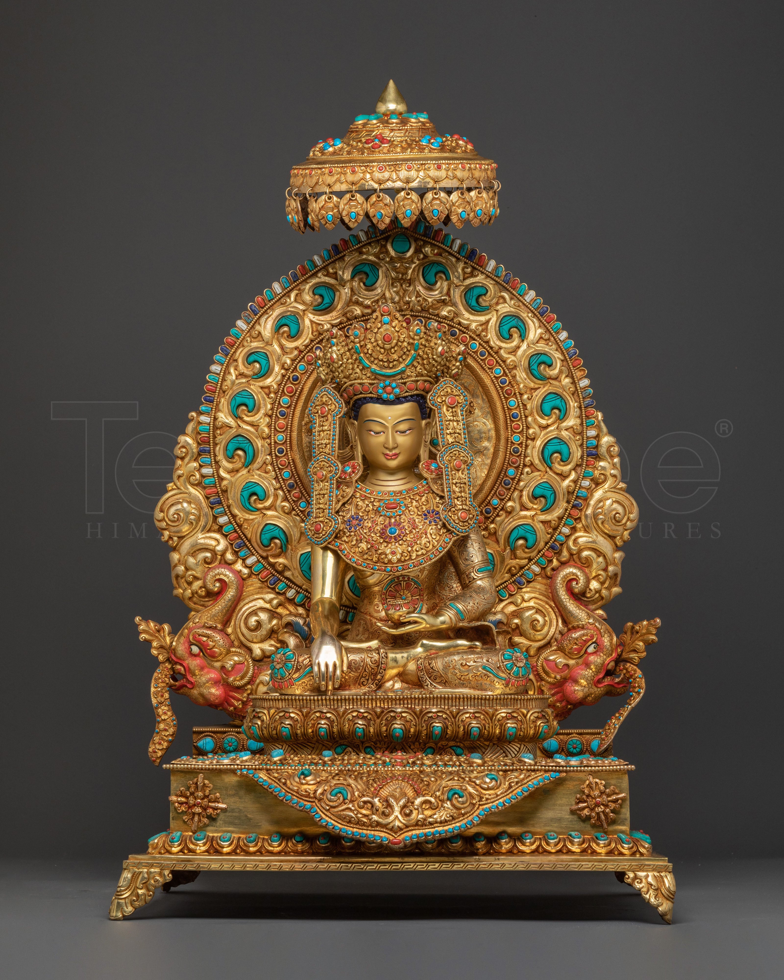 Crown Shakyamuni Buddha On Throne