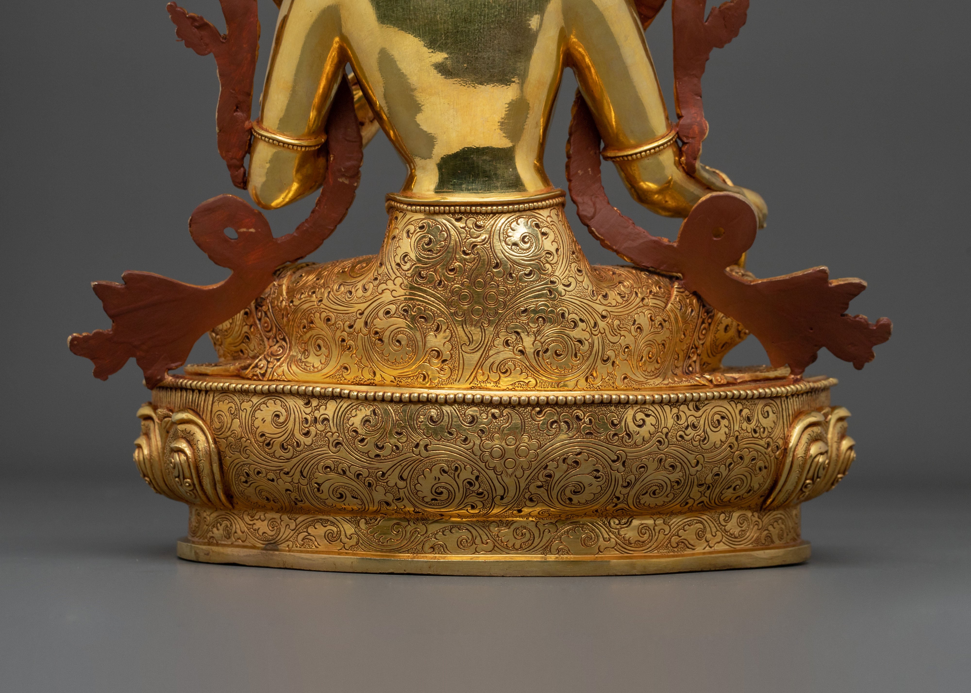 Green Tara 24K Gold Gilded Figurine | Buddhist Guardian