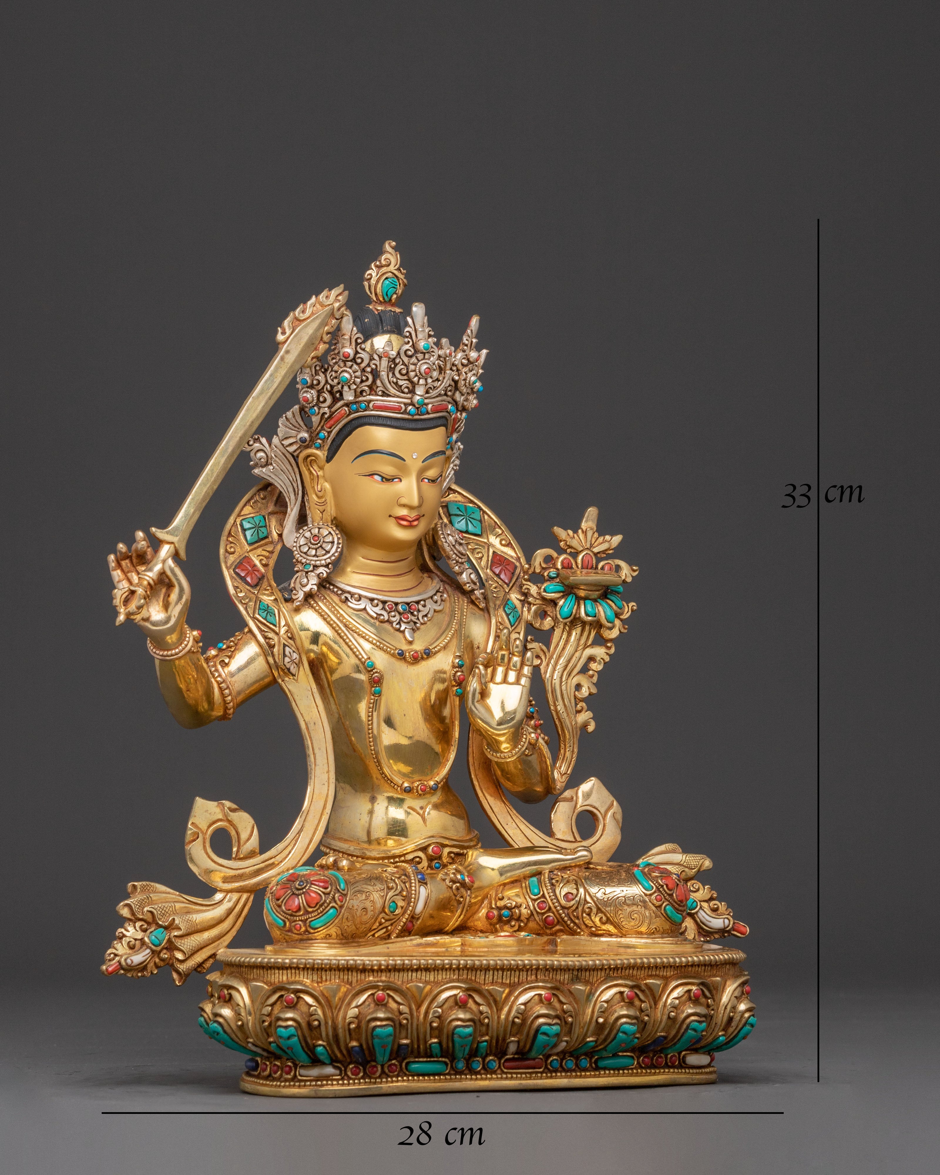 Bodhisattva Manjushri Statue Symbol of Wisdom