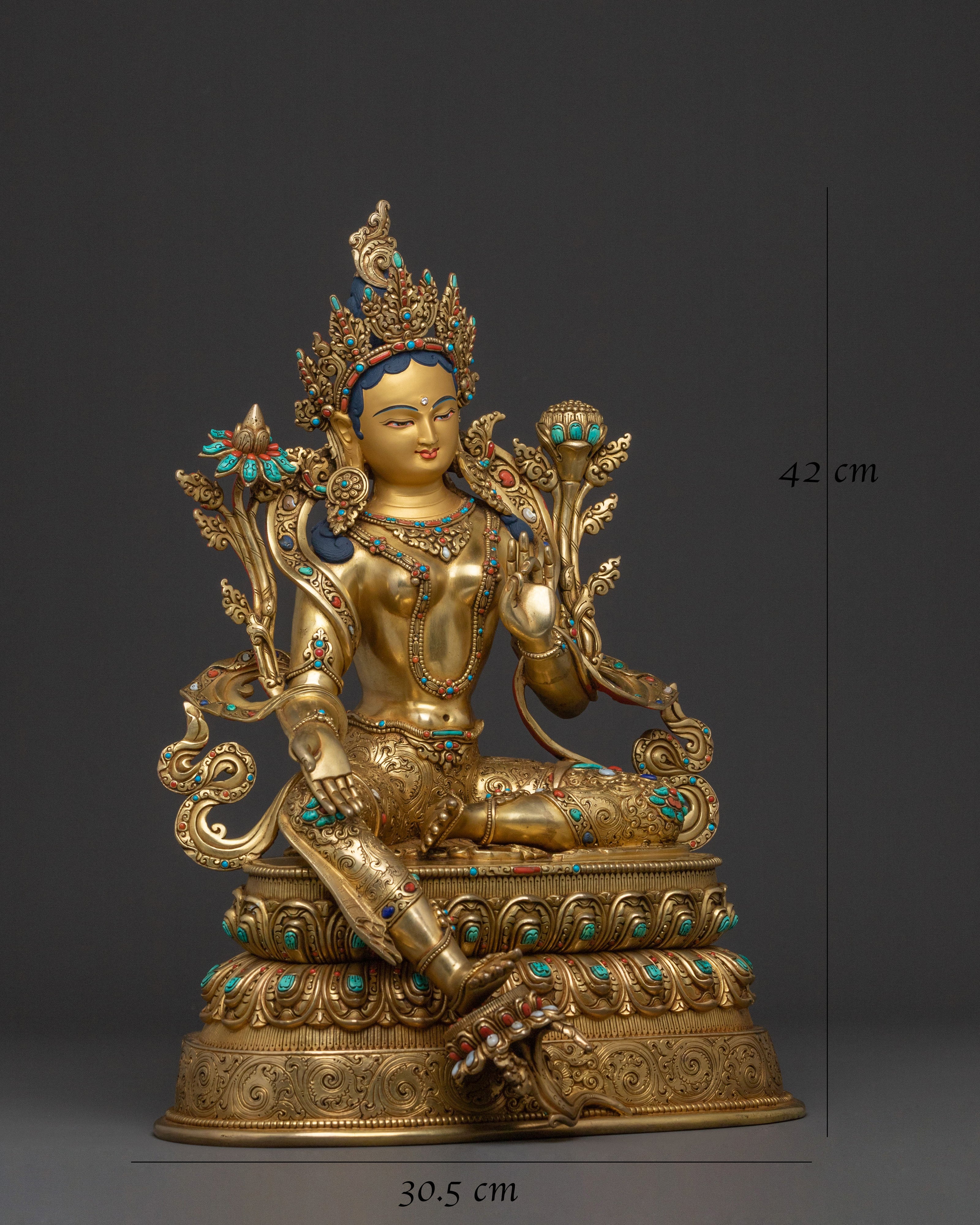 Green Tara Compassionate Statue | Protector of Life