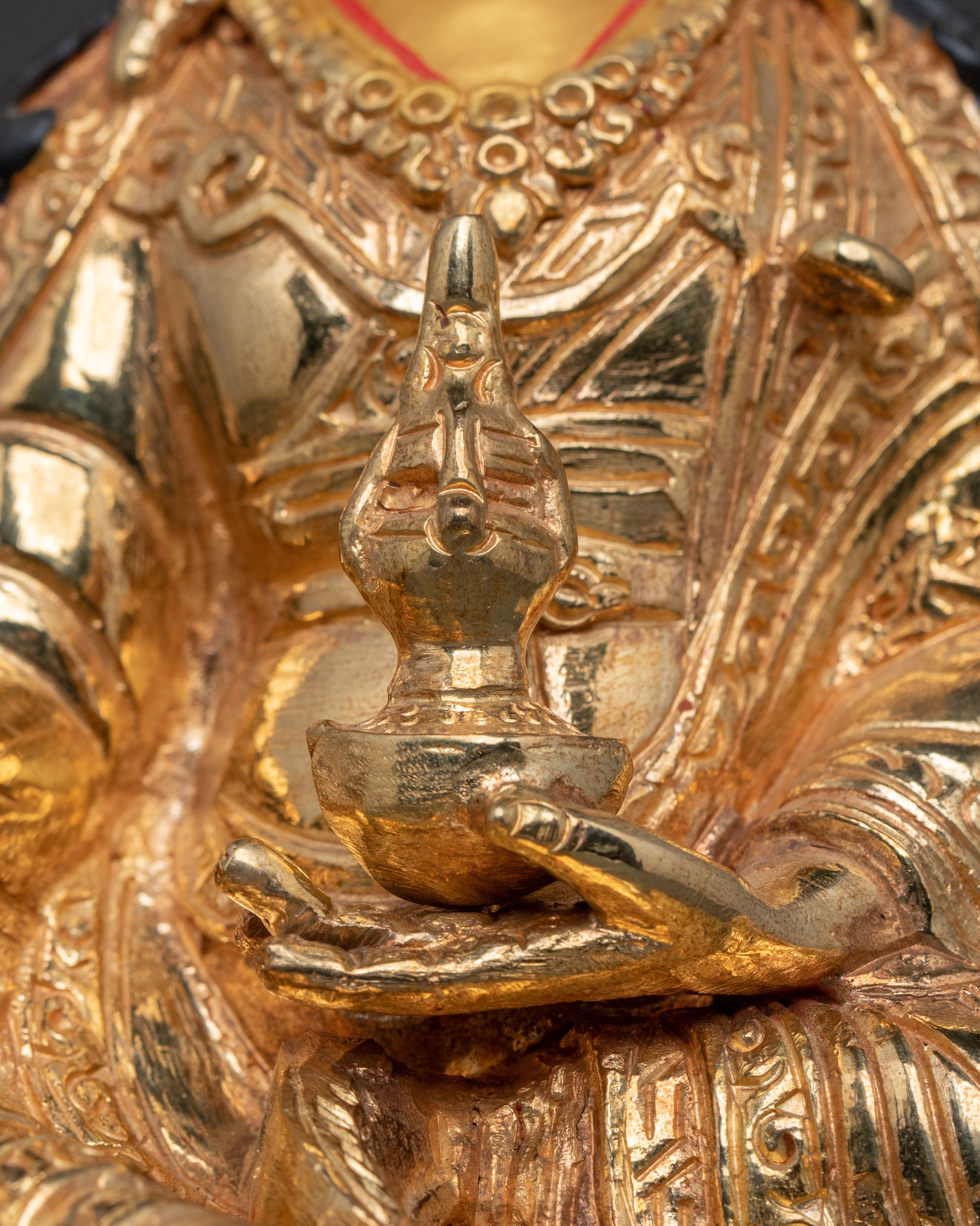 Guru Rinpoche: 24k Gold Gilded Enlightened Statue