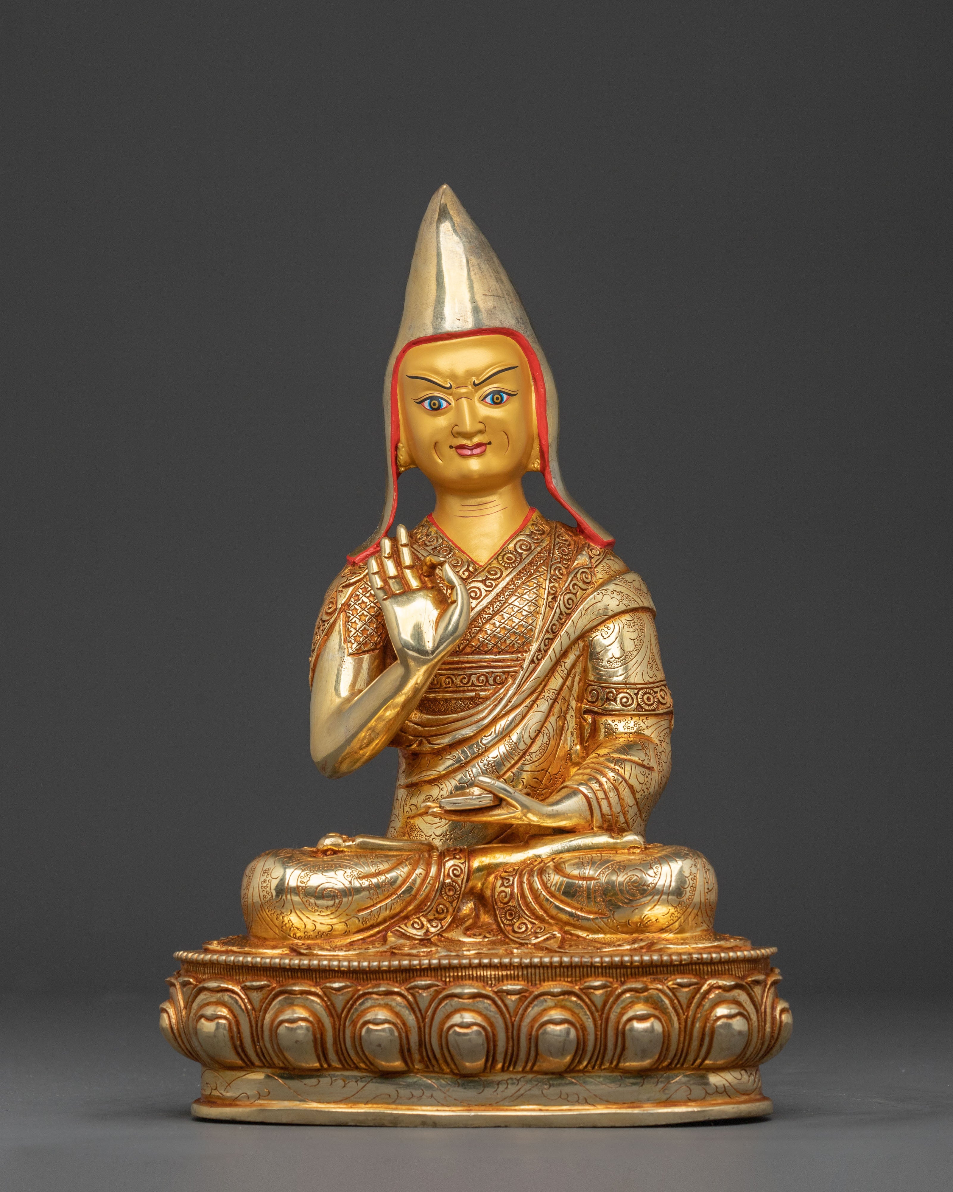 Tsongkhapa Statue with Disciples | Buddhist Master