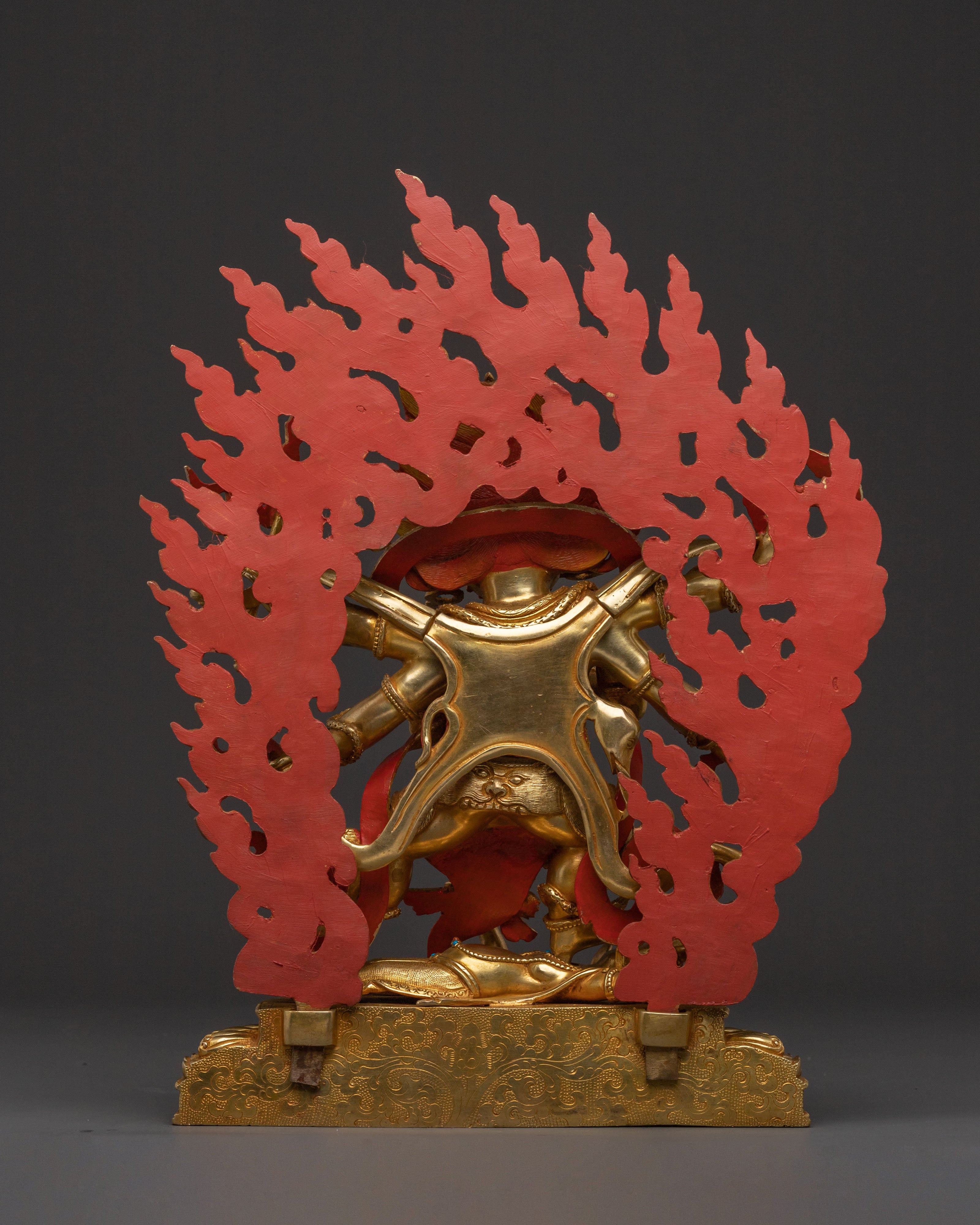 Six Armed Mahakala Traditional Statue | Sacred Icon