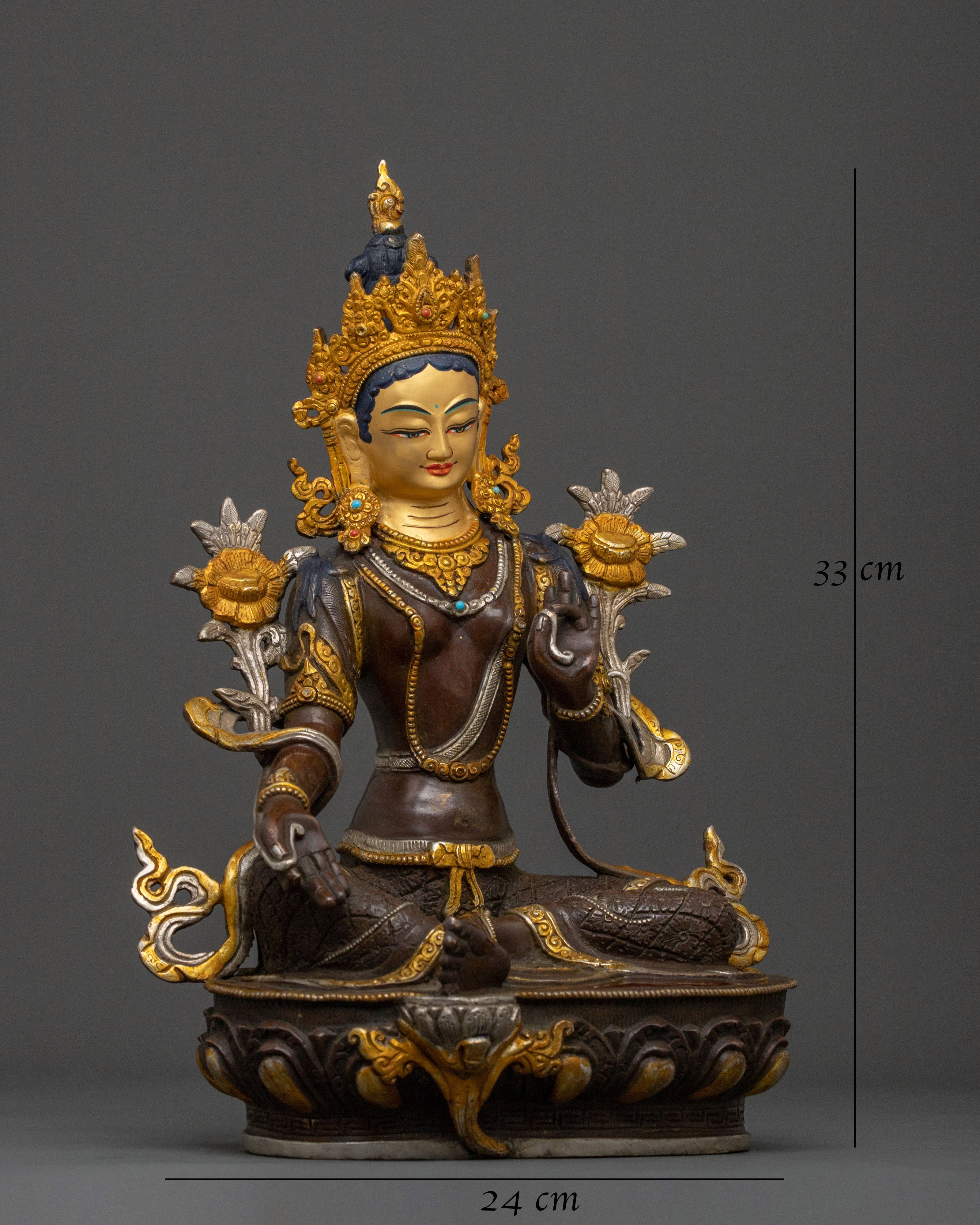 Himalayan Green Tara Statue | Tibetan Protector