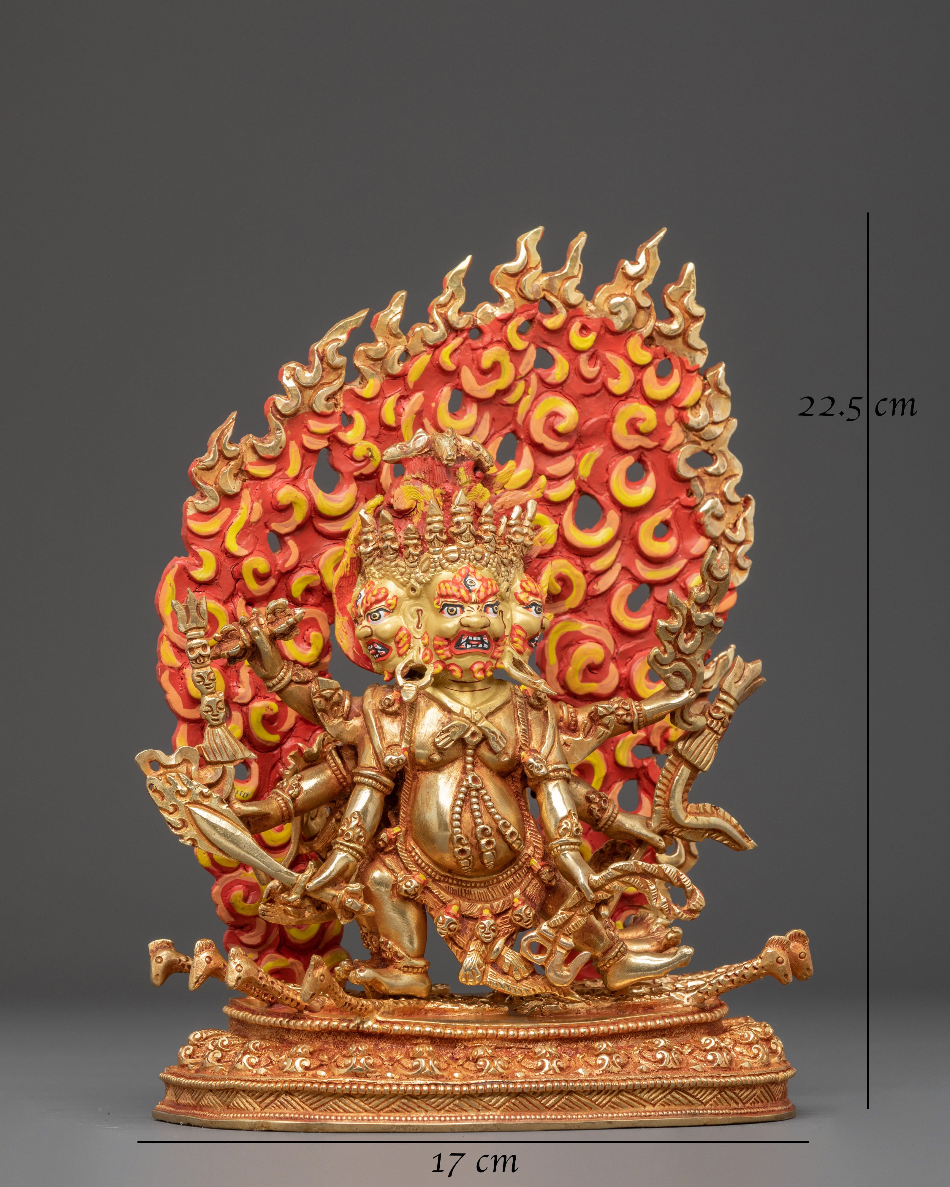 Handcrafted Buddhist Protector Hayagriva Sculpture