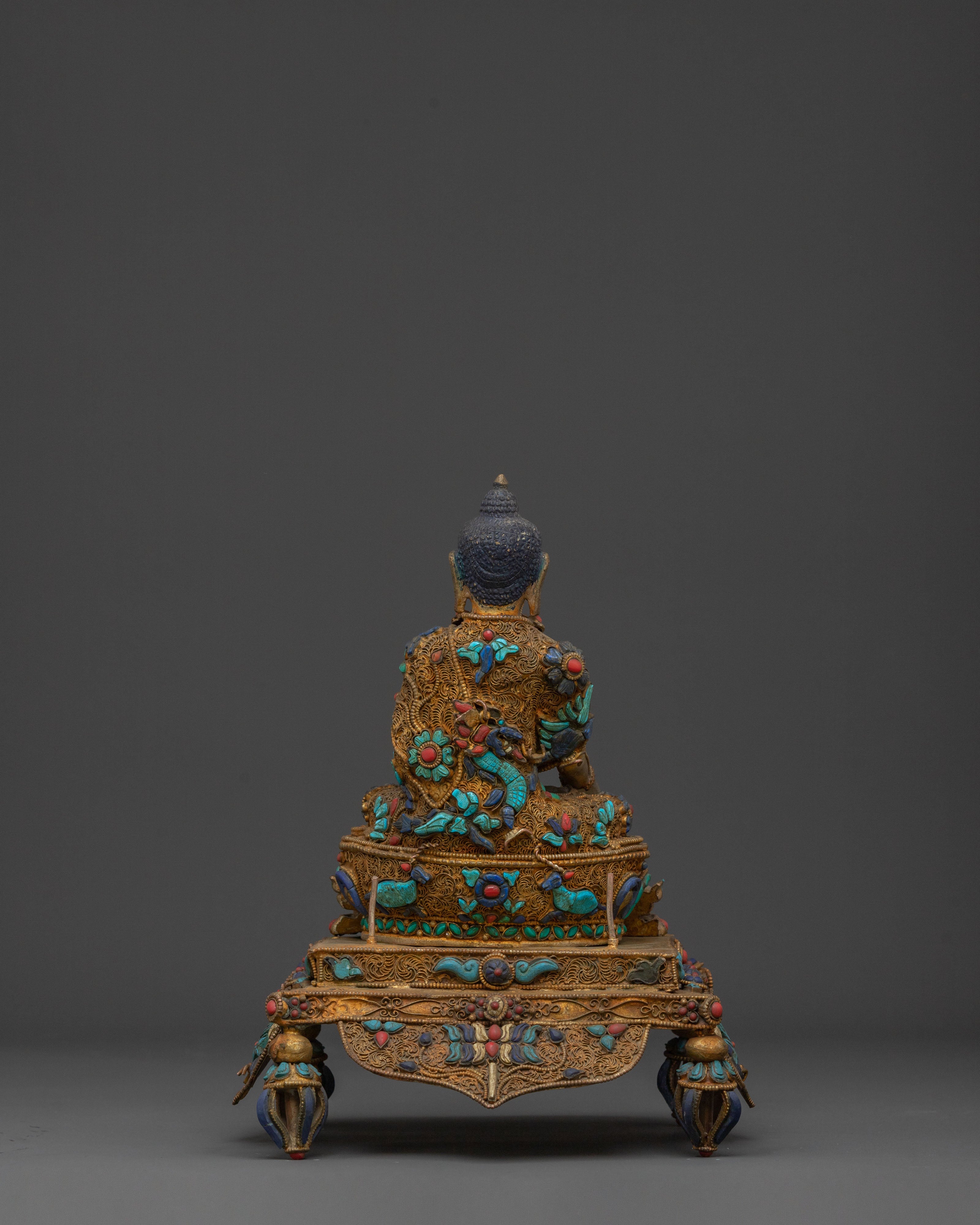 Shakyamuni Buddha Serene Statue on Throne