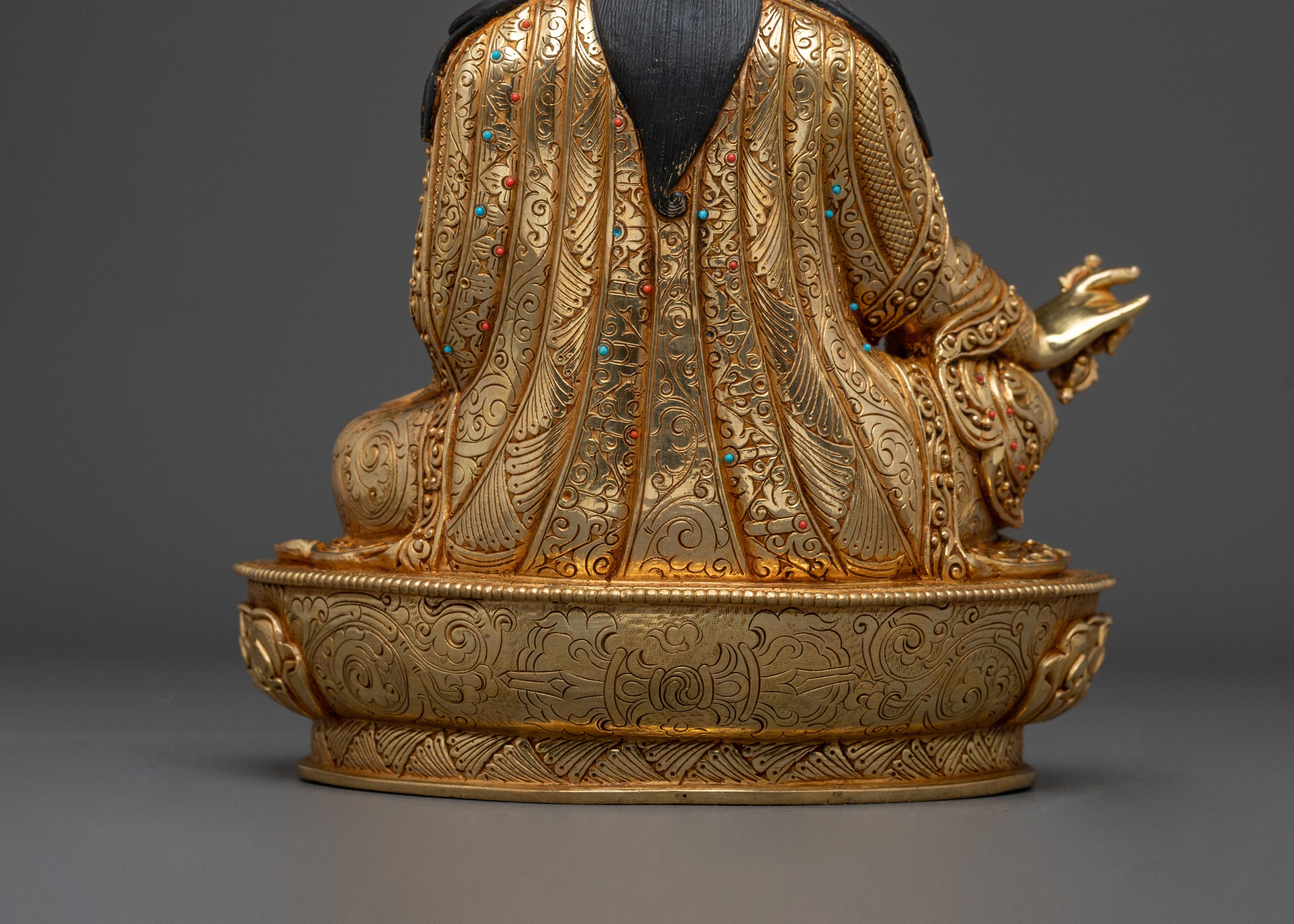 Guru Rinpoche Statue | 24K Gold Gilded Serenity