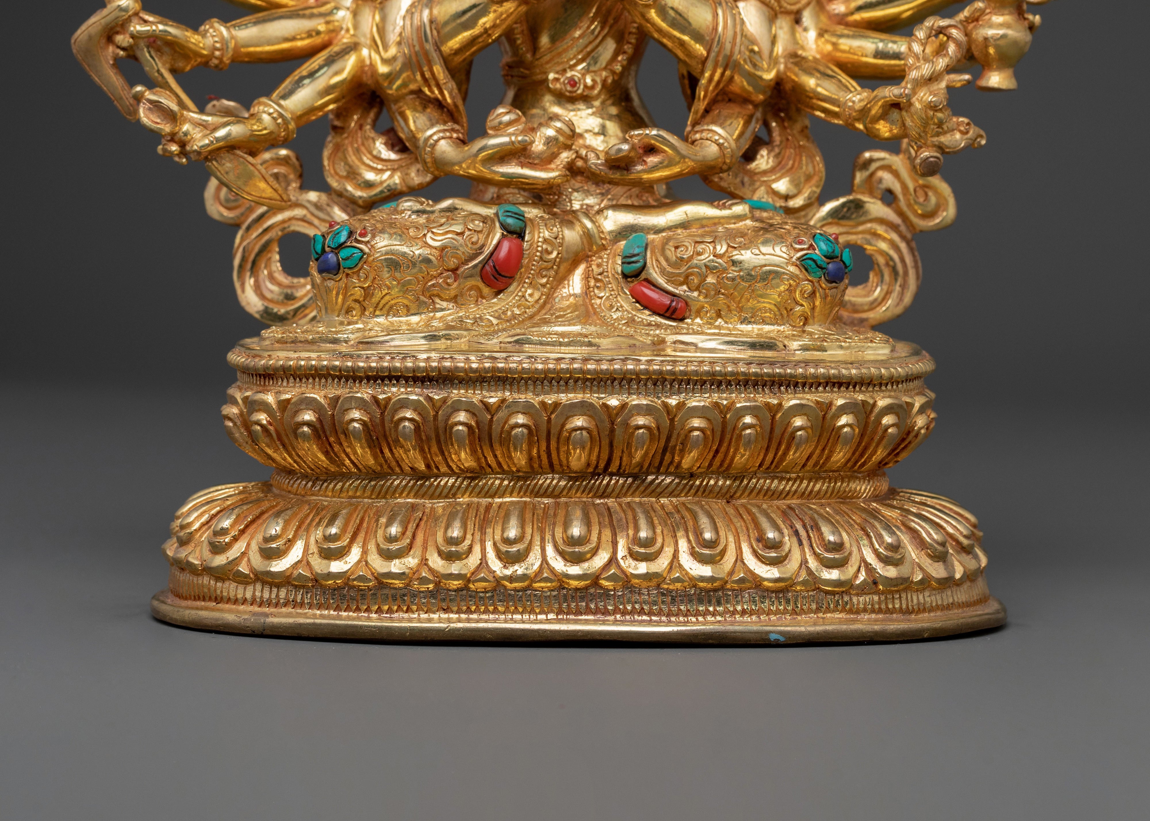 Chundi Spiritual Figure: 24K Gold Gilded Serenity
