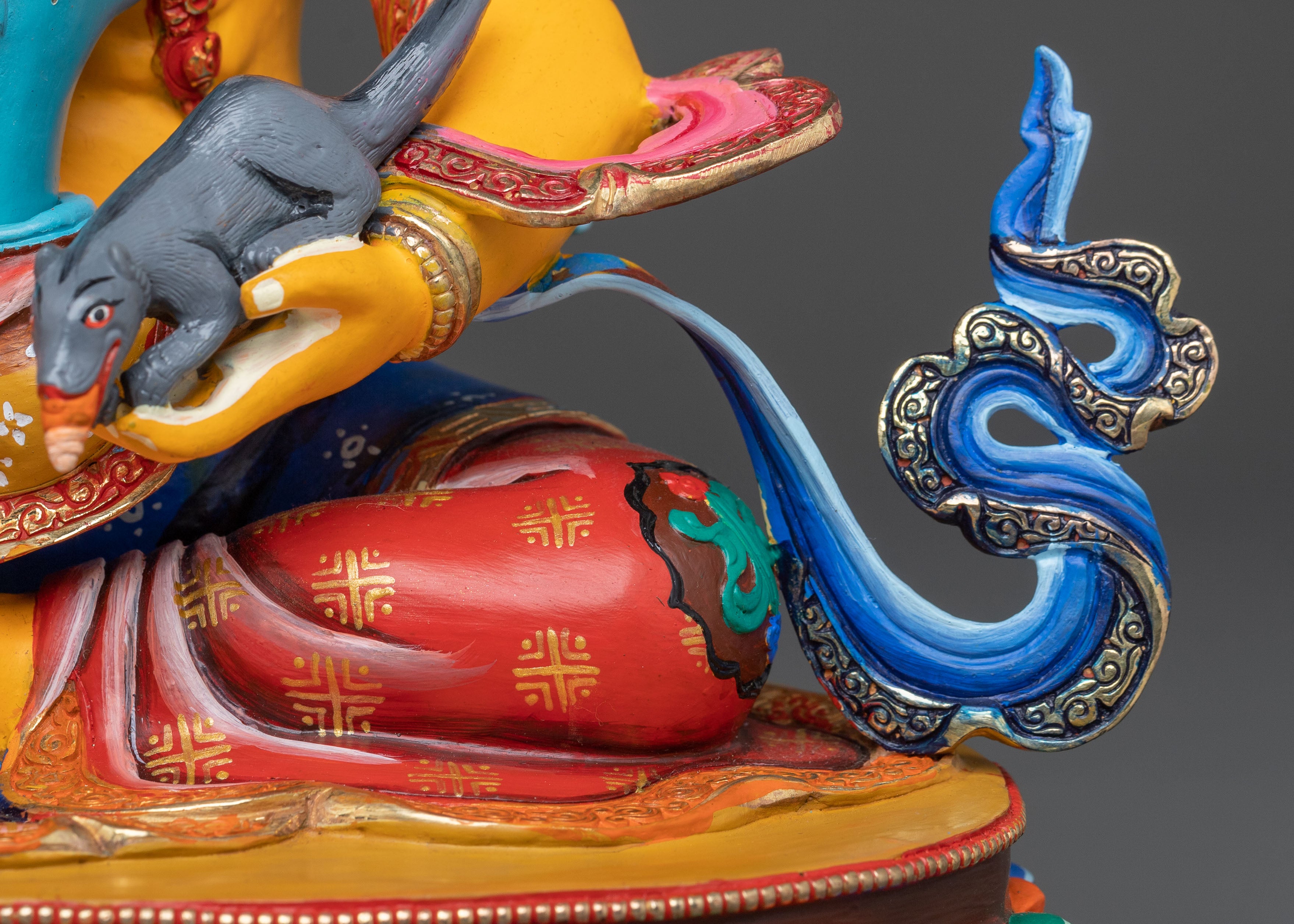Green Dzambhala Sacred Idol | Buddhist Wealth Deity